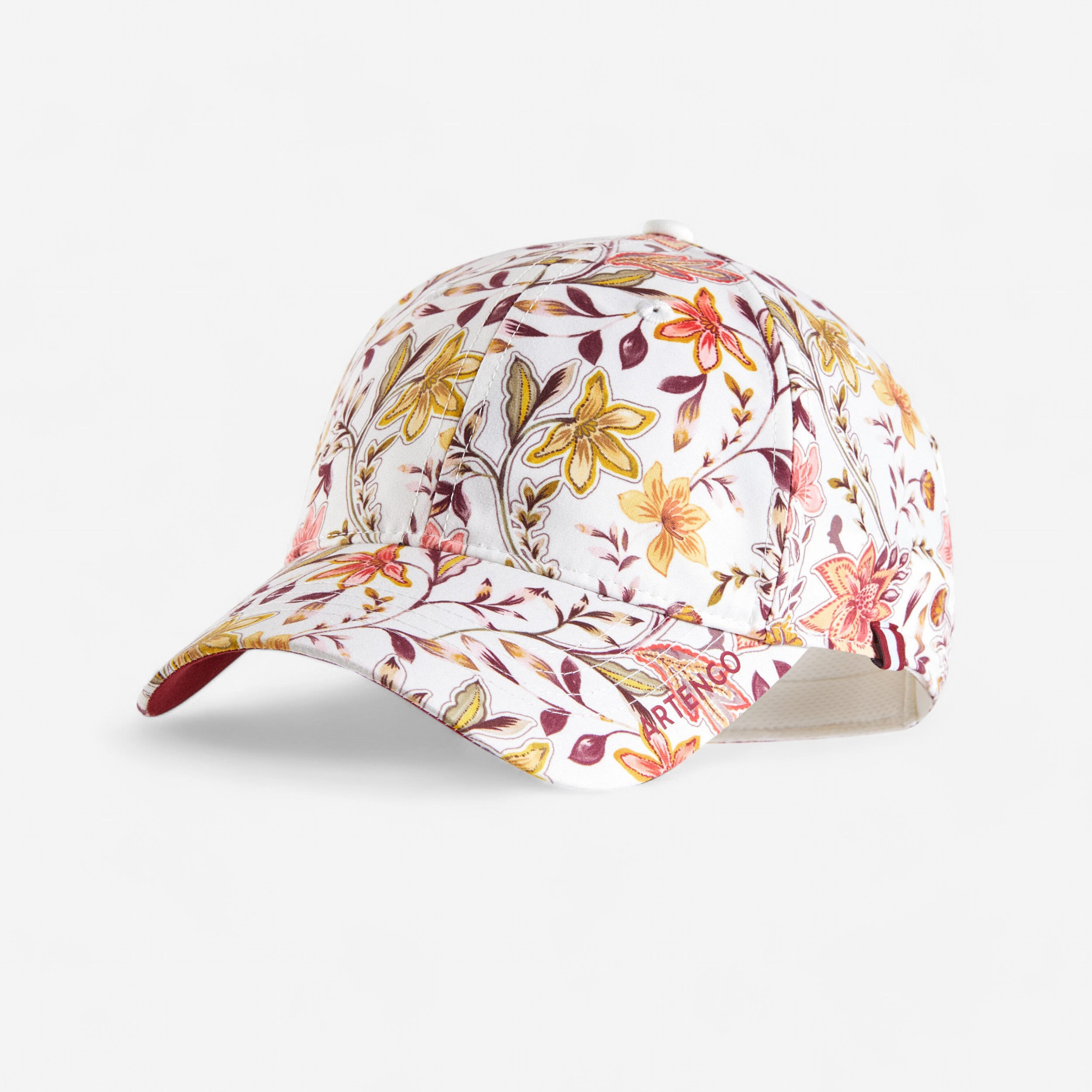 CASQUETTE ARTENGO TC 500 BEIGE MOTIFS FLEURS T56