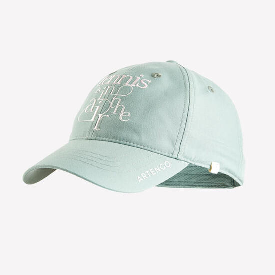 Schirmmütze Tennis-Cap TC 500 Gr. 54 grün mit Schrift