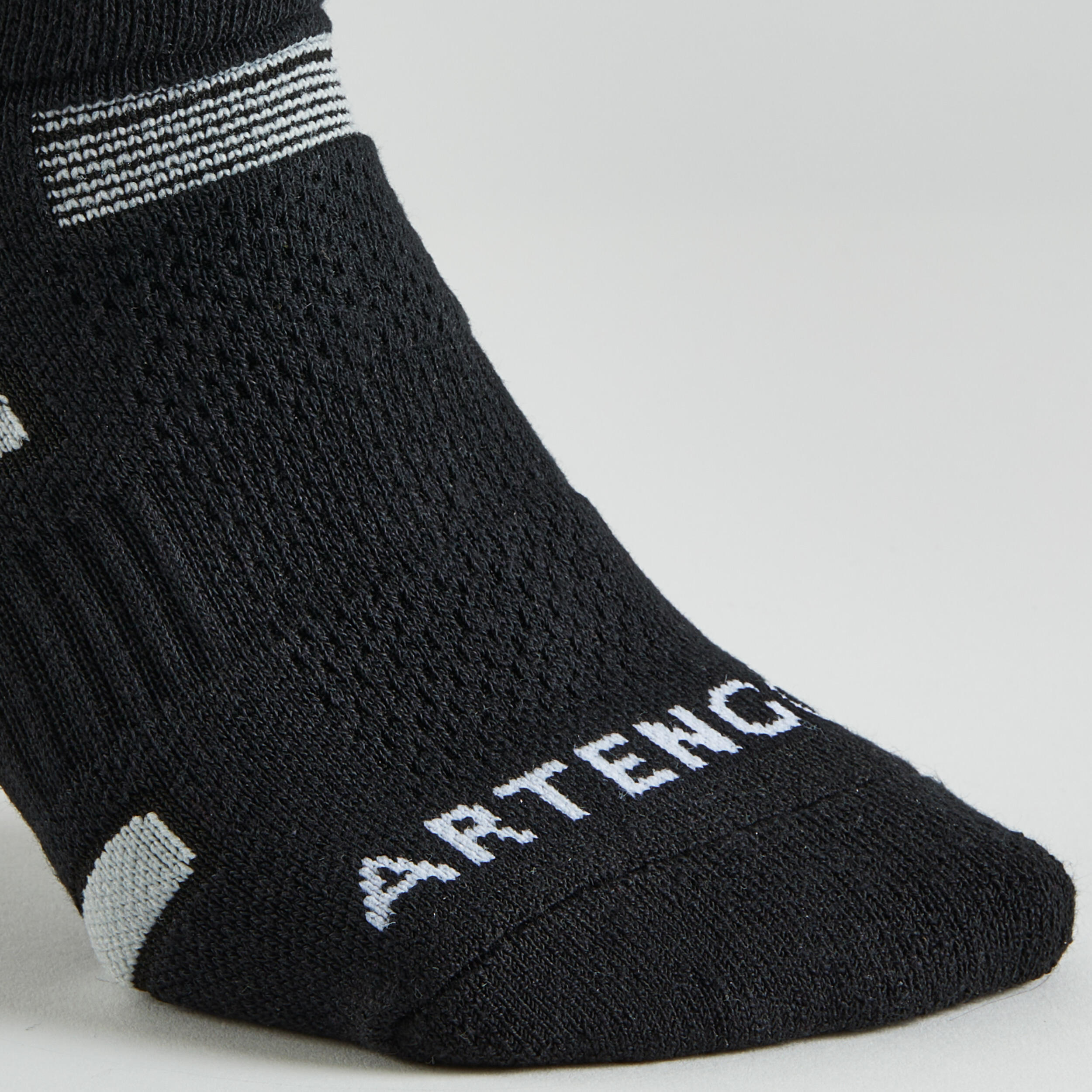 Lot 3 Paires Chaussettes Basses Thorlo Tennis Edge – Unisexe, Taille L, Gris/noir