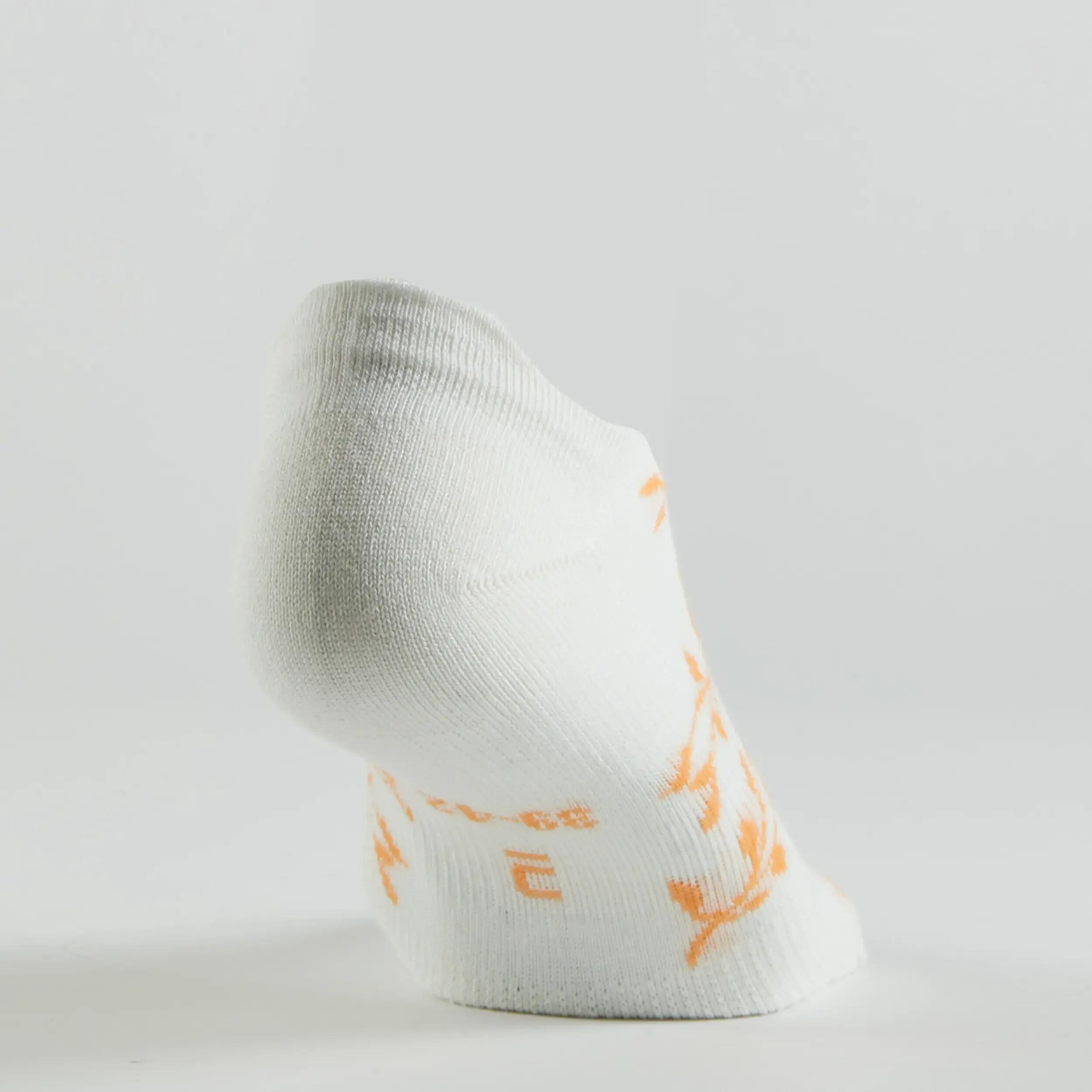 LOW SPORTS SOCKS RS 160 TRI-PACK - WHITE/ORANGE PATTERNS 5/14