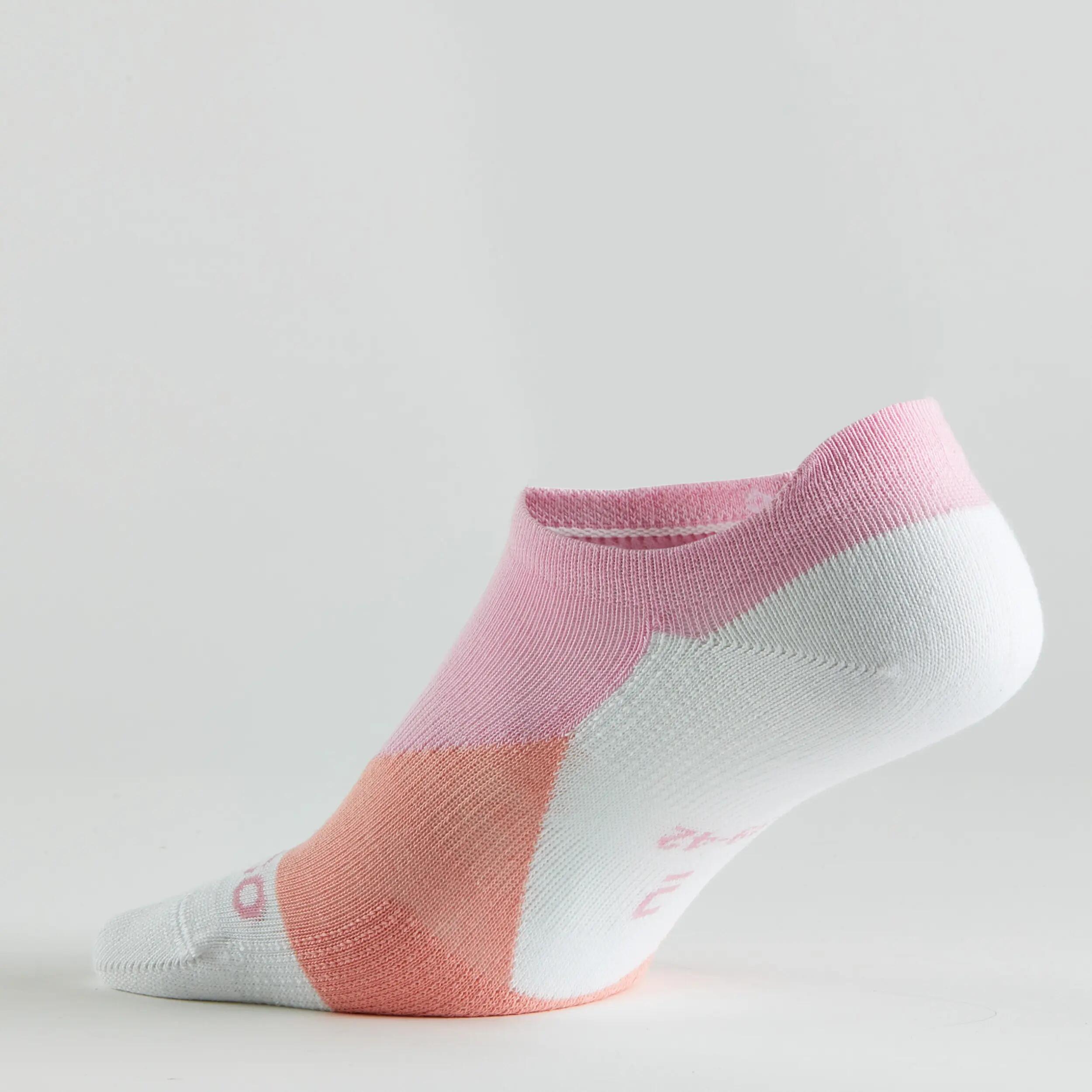 LOW SPORTS SOCKS RS 160 TRI-PACK - COLOUR BLOCK/APRICOT 12/14