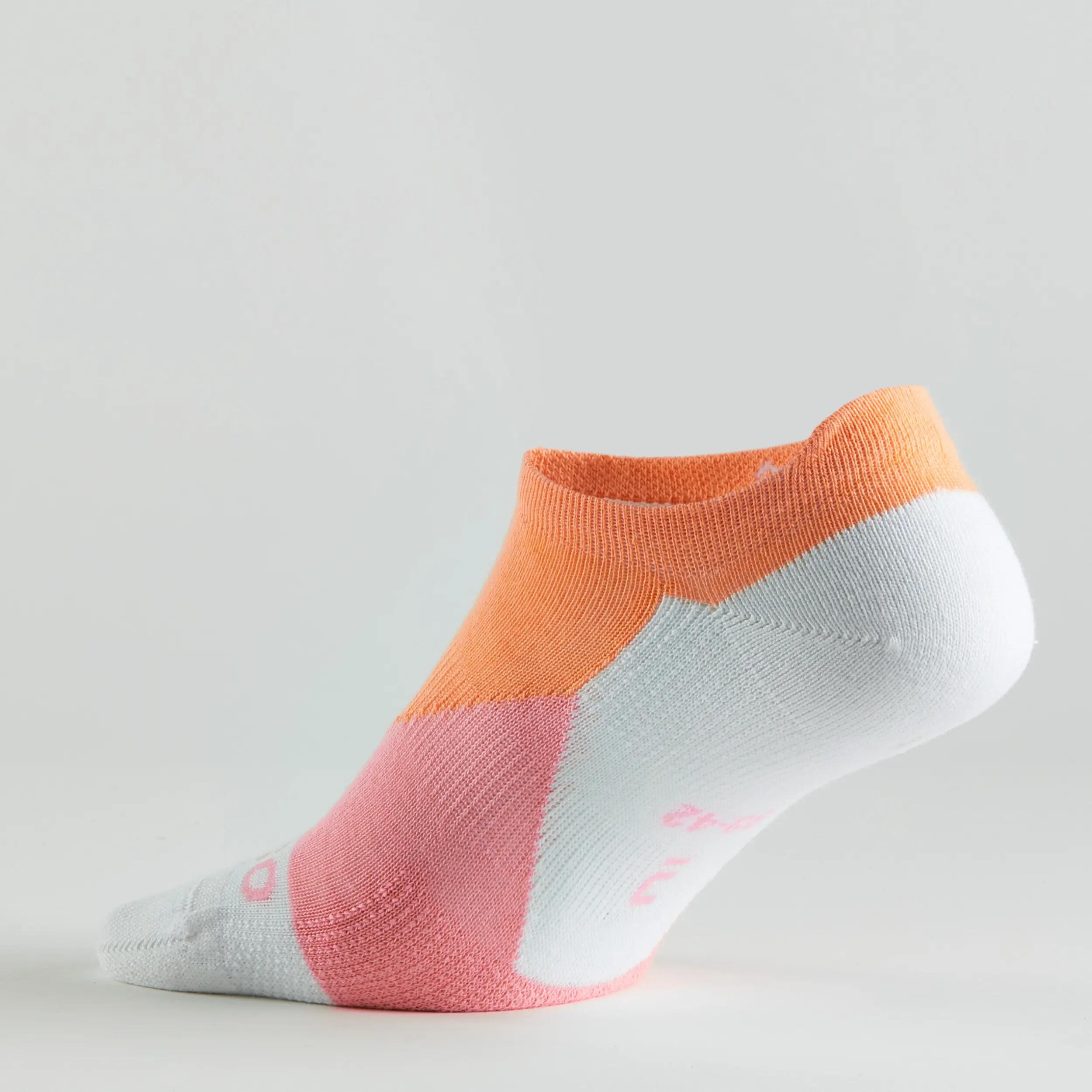 LOW SPORTS SOCKS RS 160 TRI-PACK - COLOUR BLOCK/APRICOT 4/14