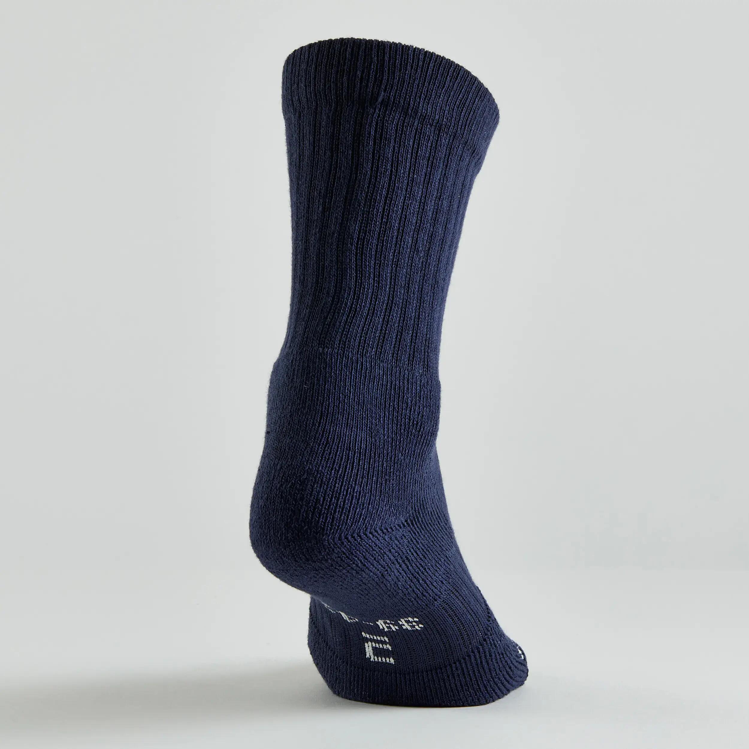 High Tennis Socks Tri-Pack RS 500 - Navy/Purple 10/13