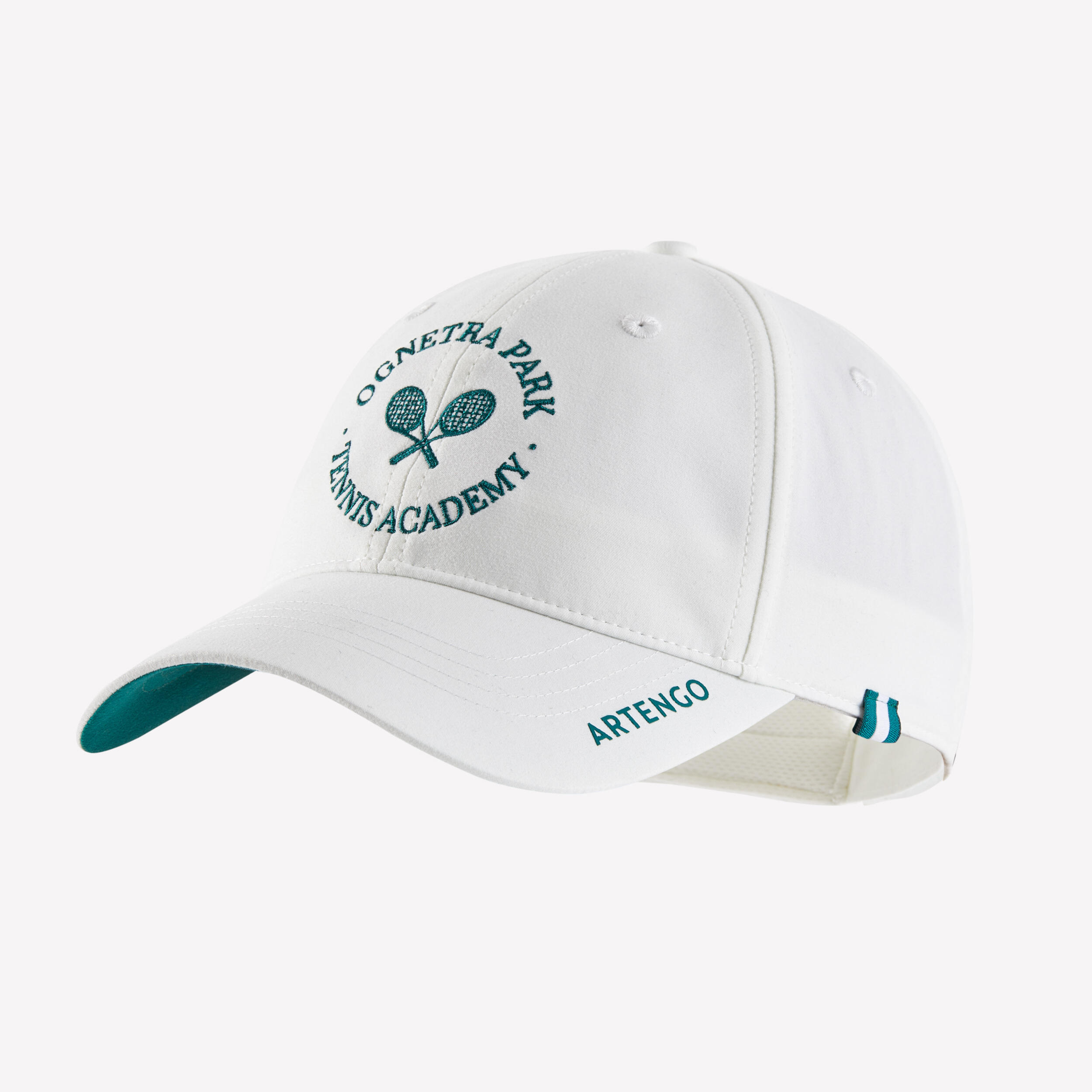 Tennis Cap Size 56 TC 500 - Off-White With Logo 1/4