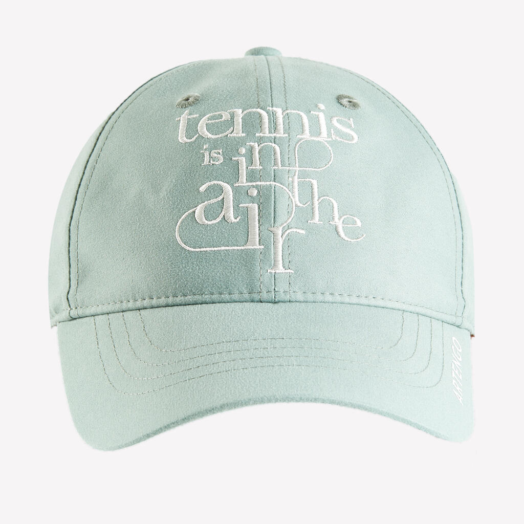 Tenisa cepure ar nagu “TC 500”, 54. izmērs, zaļa / ar logotipu
