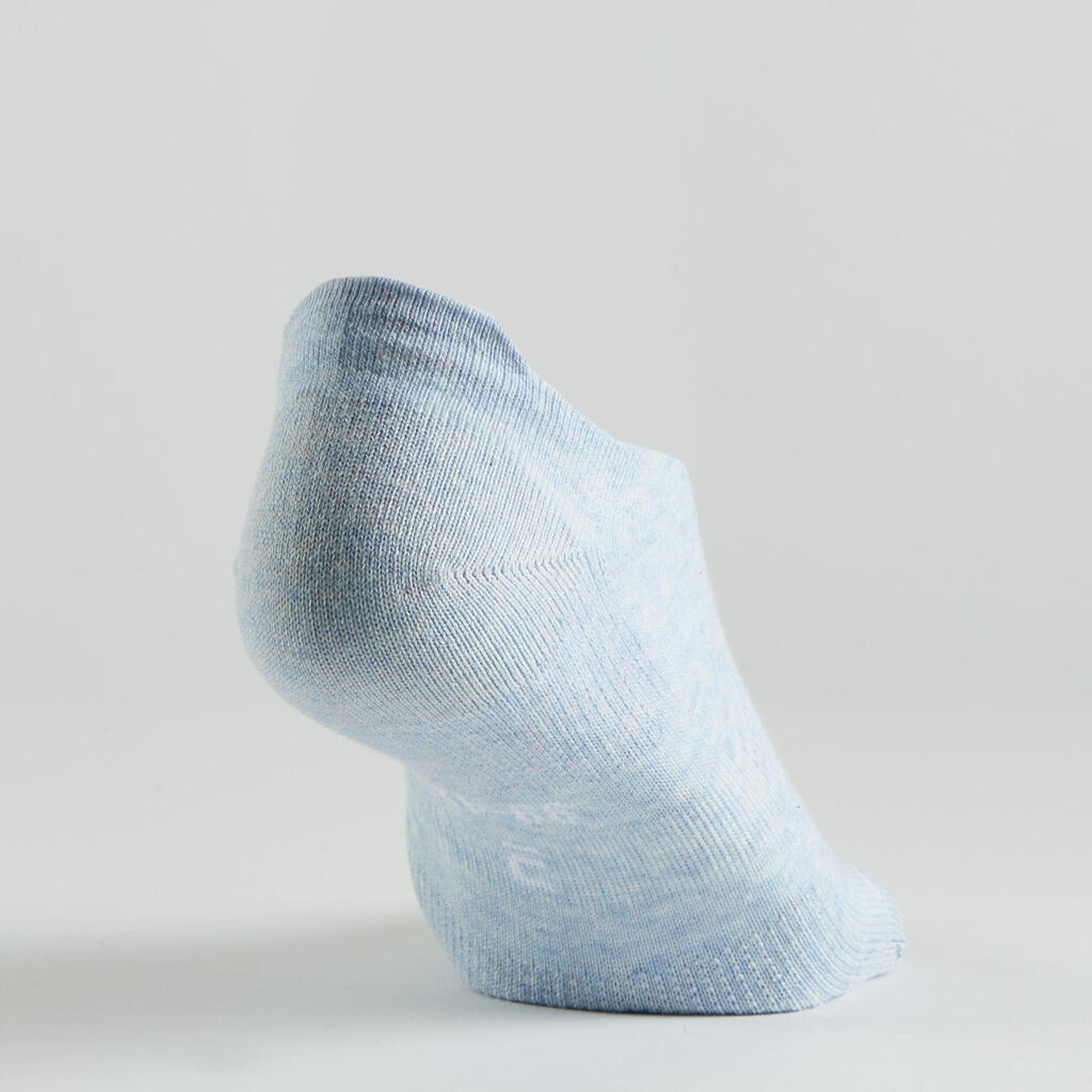 Chaussettes de sport basses Artengo RS 160 motif rose lot de 3.