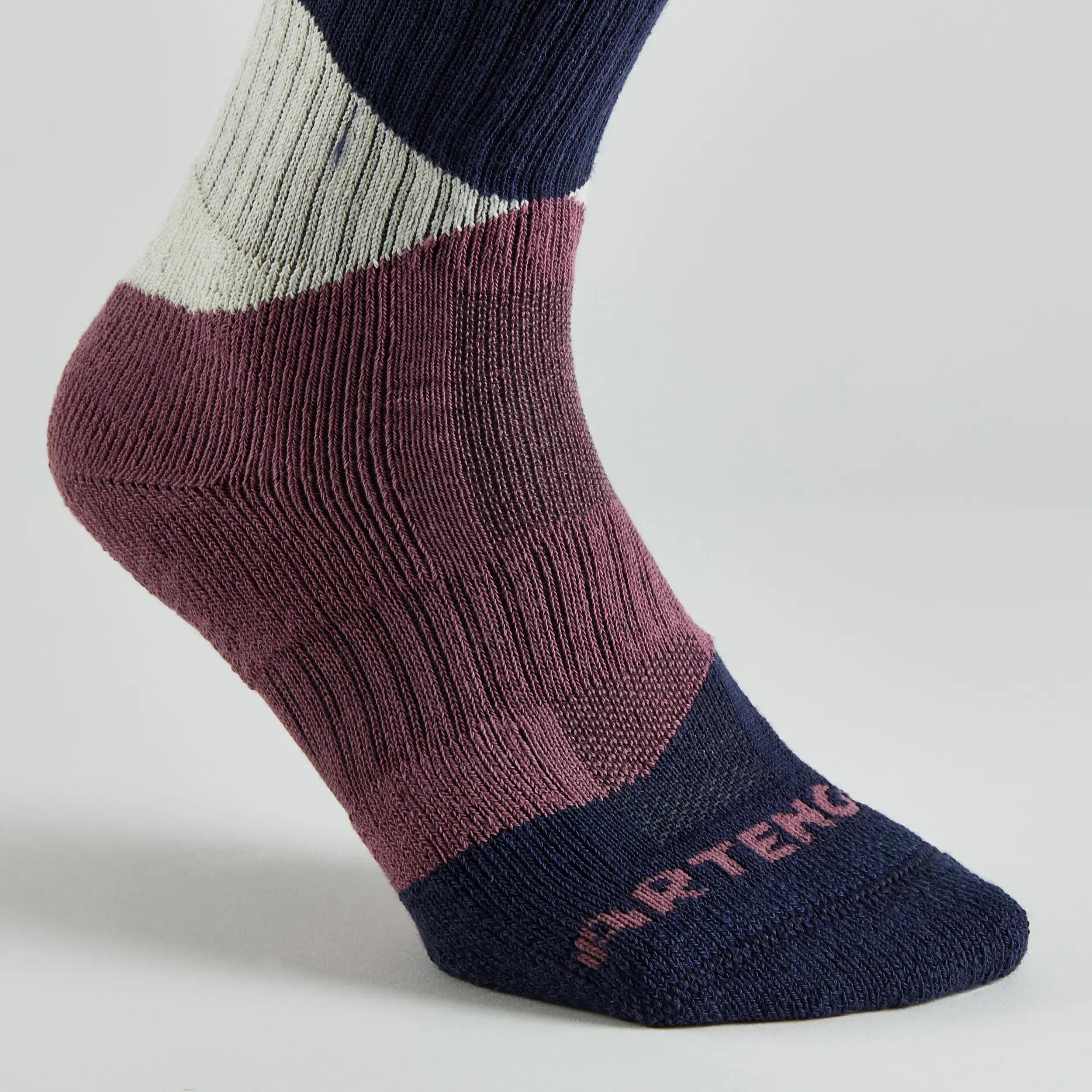 High Tennis Socks Tri-Pack RS 500 - Navy/Purple 3/13