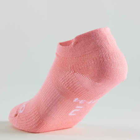 Kids' Low Tennis Socks Tri-Pack RS 160 - Pink/White/Navy