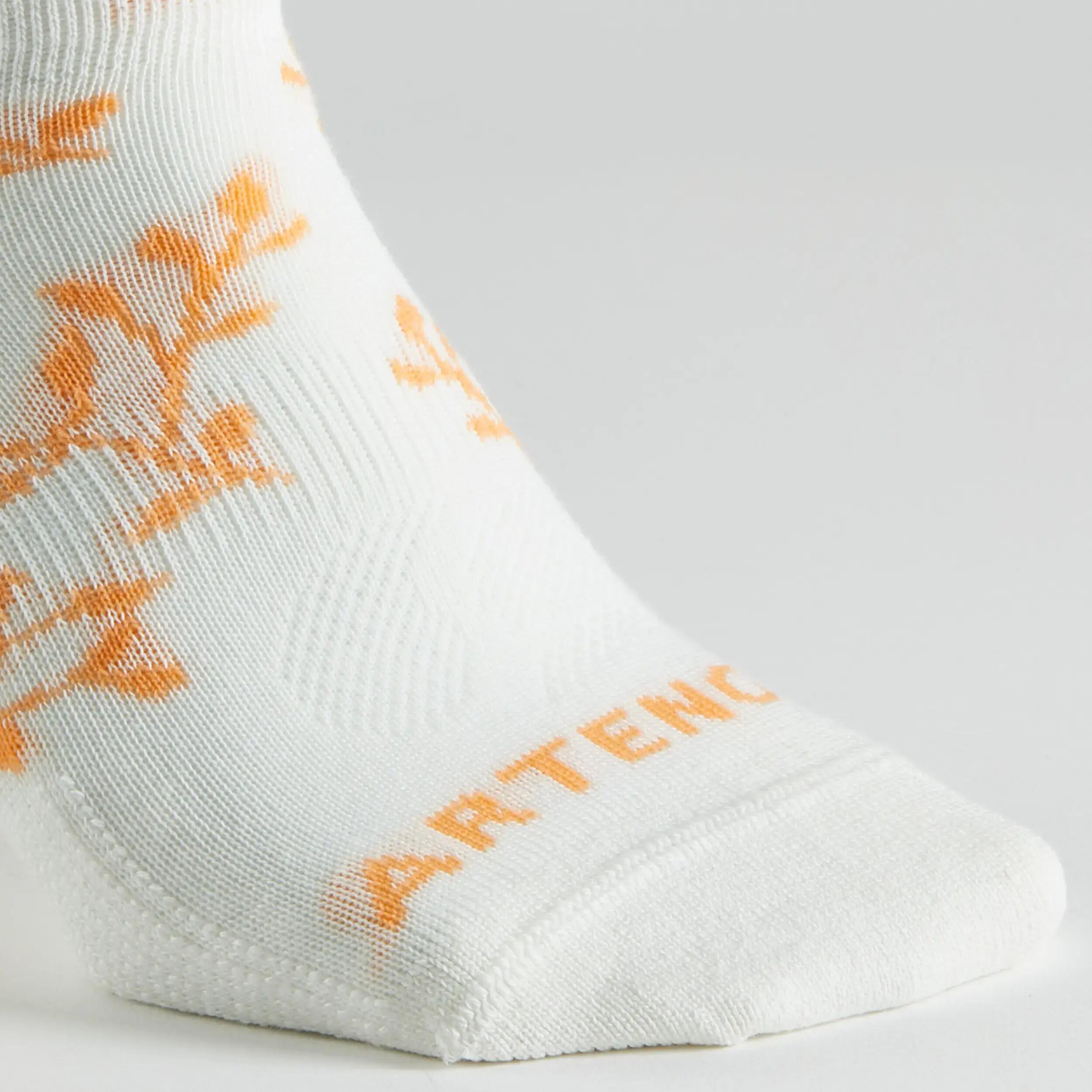 LOW SPORTS SOCKS RS 160 TRI-PACK - WHITE/ORANGE PATTERNS 6/14