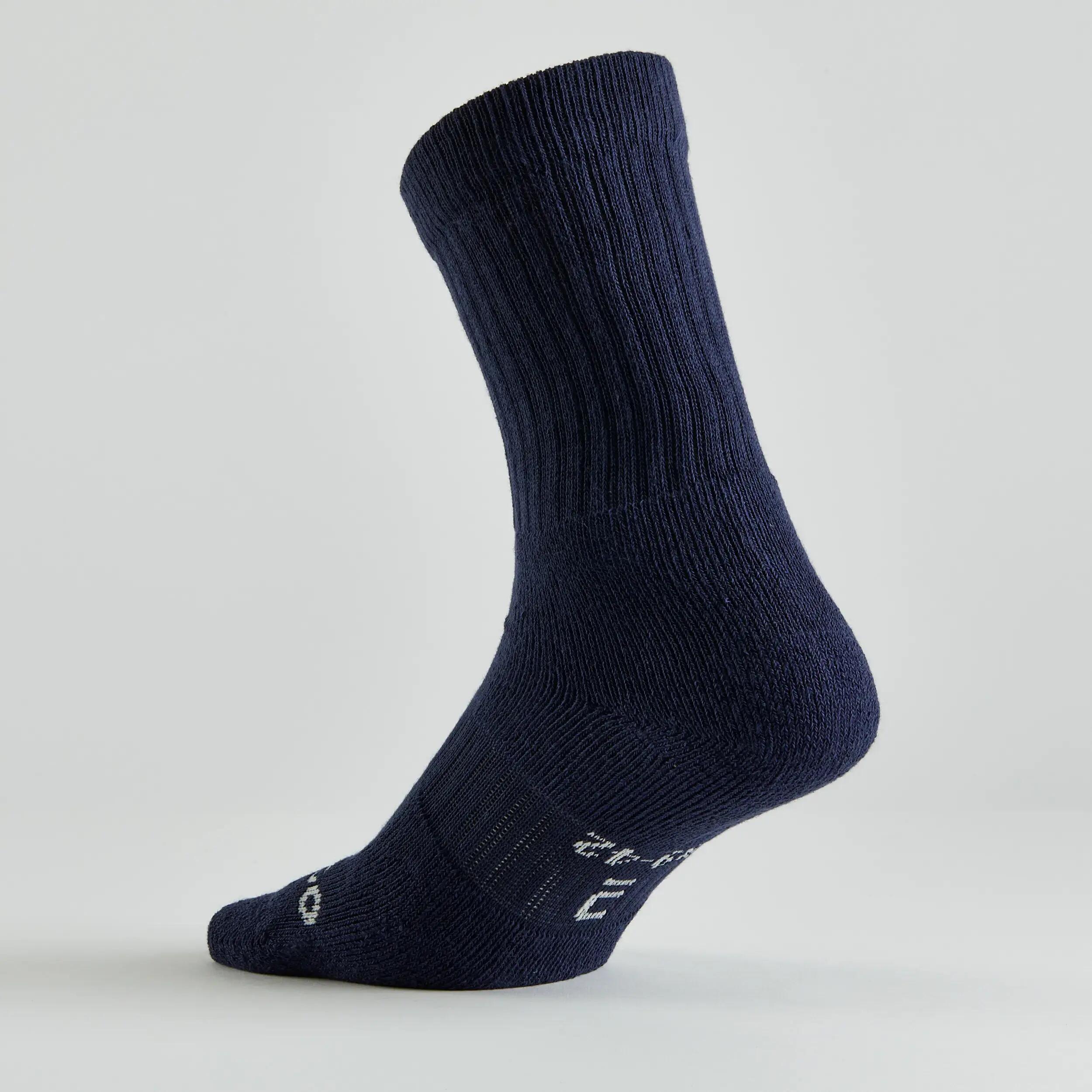 High Tennis Socks Tri-Pack RS 500 - Navy/Purple 13/13