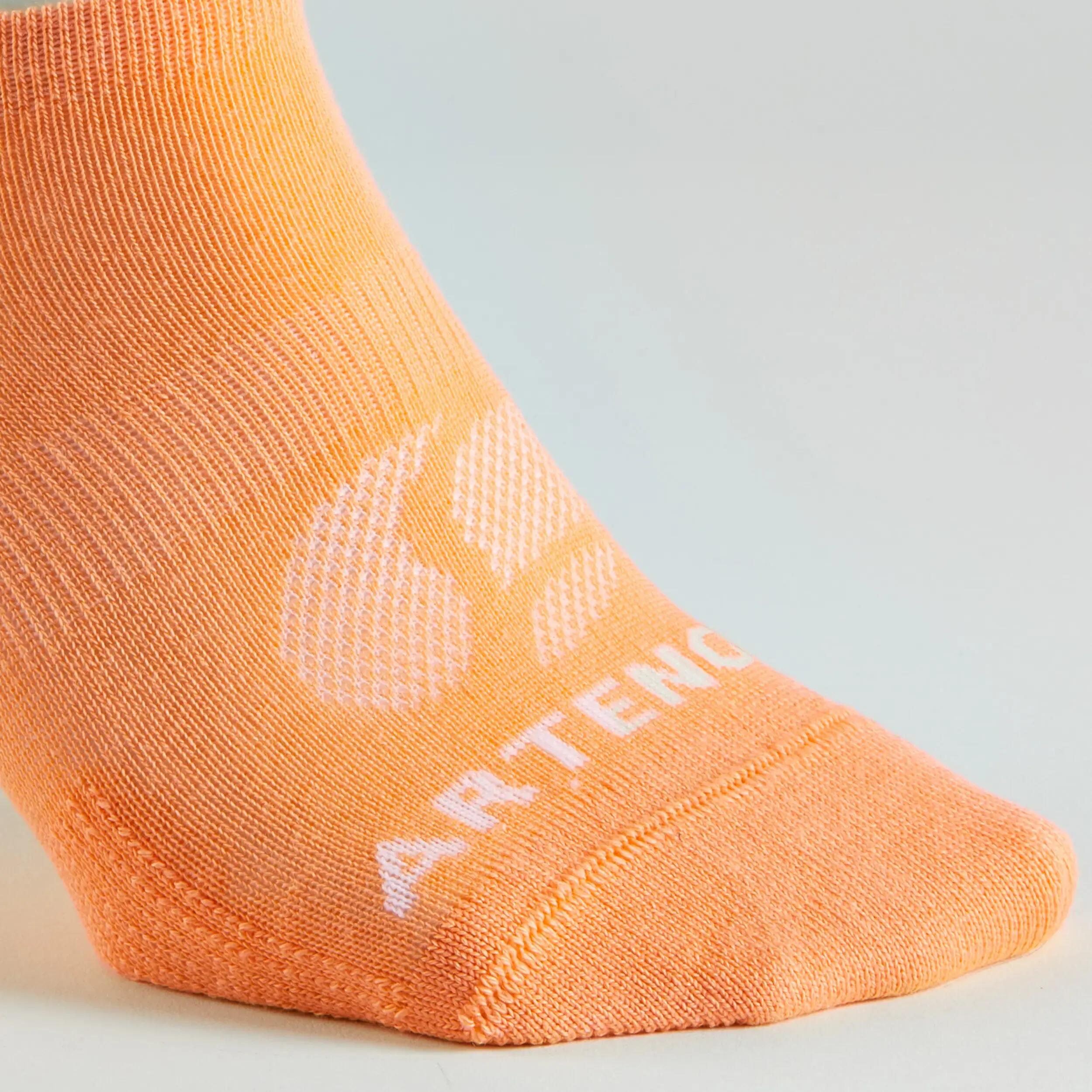 LOW SPORTS SOCKS RS 160 TRI-PACK - WHITE/ORANGE PATTERNS 14/14