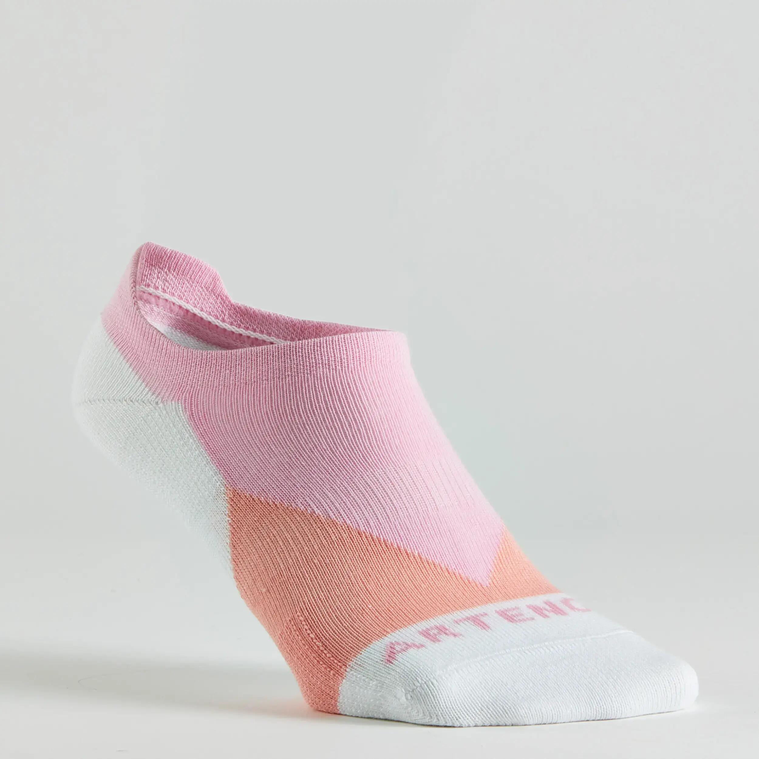 LOW SPORTS SOCKS RS 160 TRI-PACK - COLOUR BLOCK/APRICOT 11/14