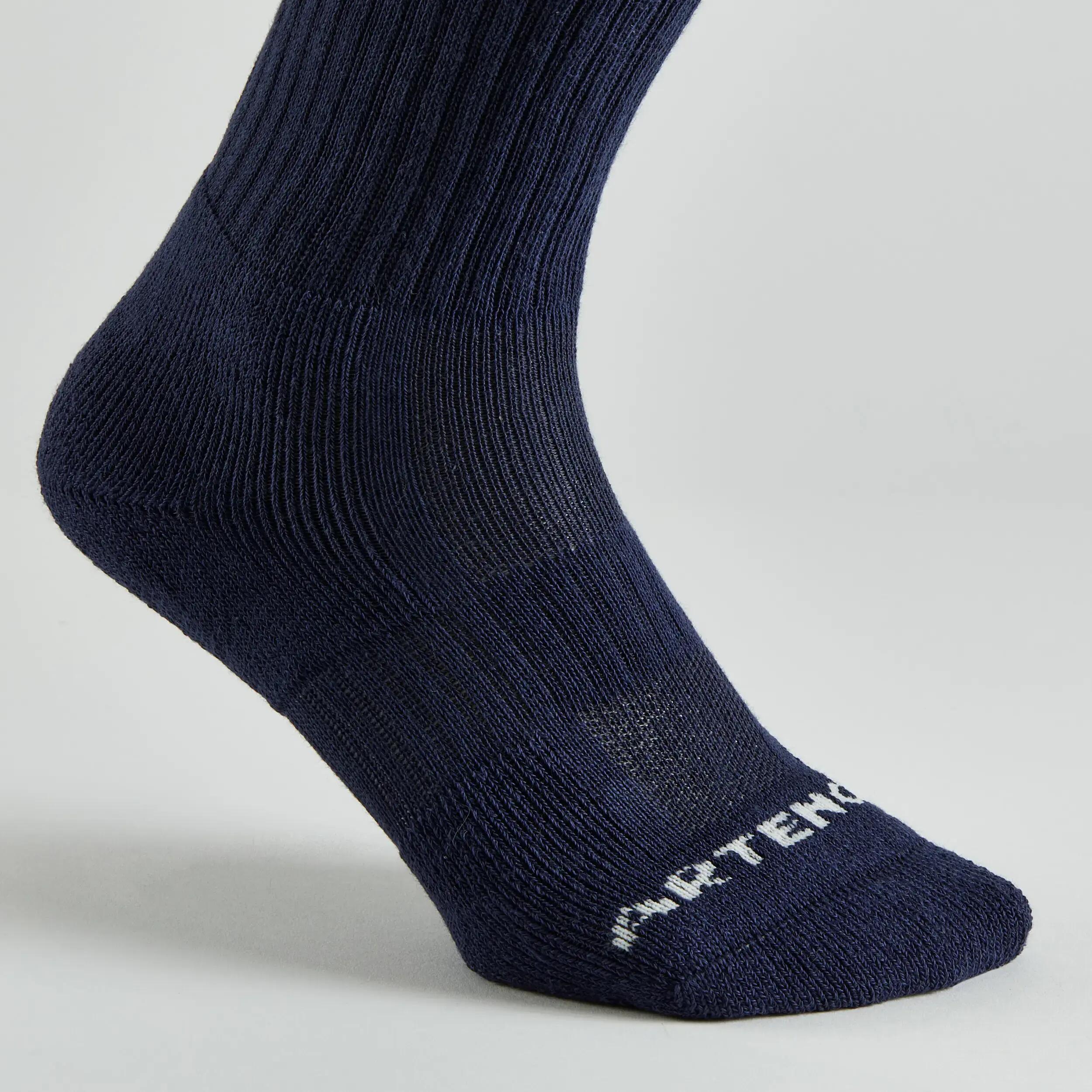 High Tennis Socks Tri-Pack RS 500 - Navy/Purple 4/13