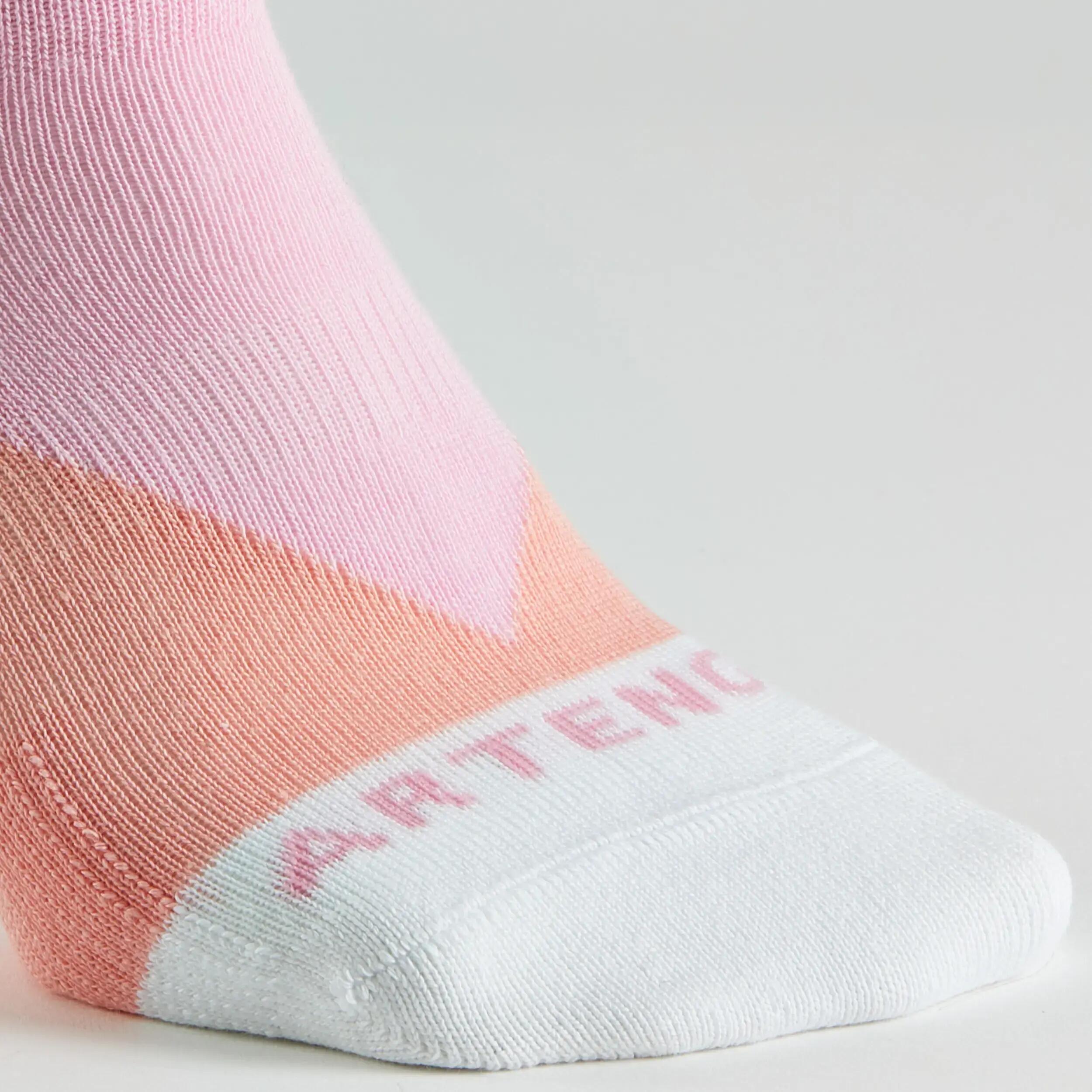 LOW SPORTS SOCKS RS 160 TRI-PACK - COLOUR BLOCK/APRICOT 14/14