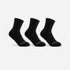 Kids' Tennis Socks RS100 High Tri-Pack - Black