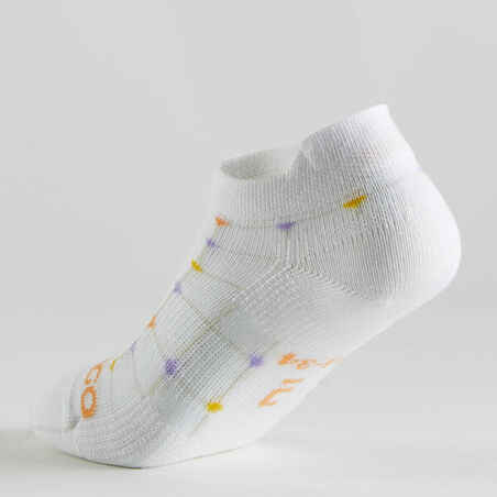 Kids' Low Tennis Socks Tri-Pack RS 160 - Orange/White/Navy