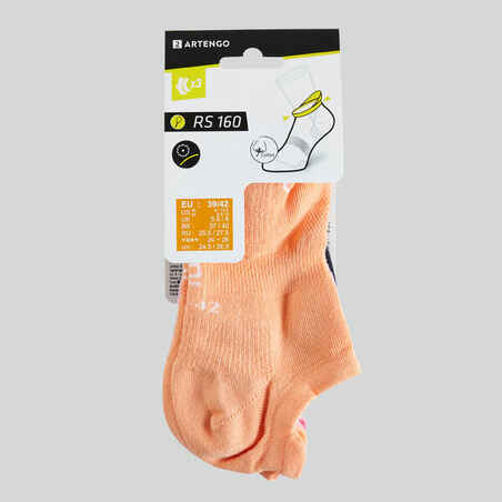 Low Sports Socks RS 160 Tri-Pack - Apricot/Pink/Navy