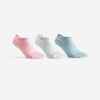 CHAUSSETTES DE SPORT BASSES ARTENGO RS 160 ROSE BLANC BLEU CHINE LOT DE 3