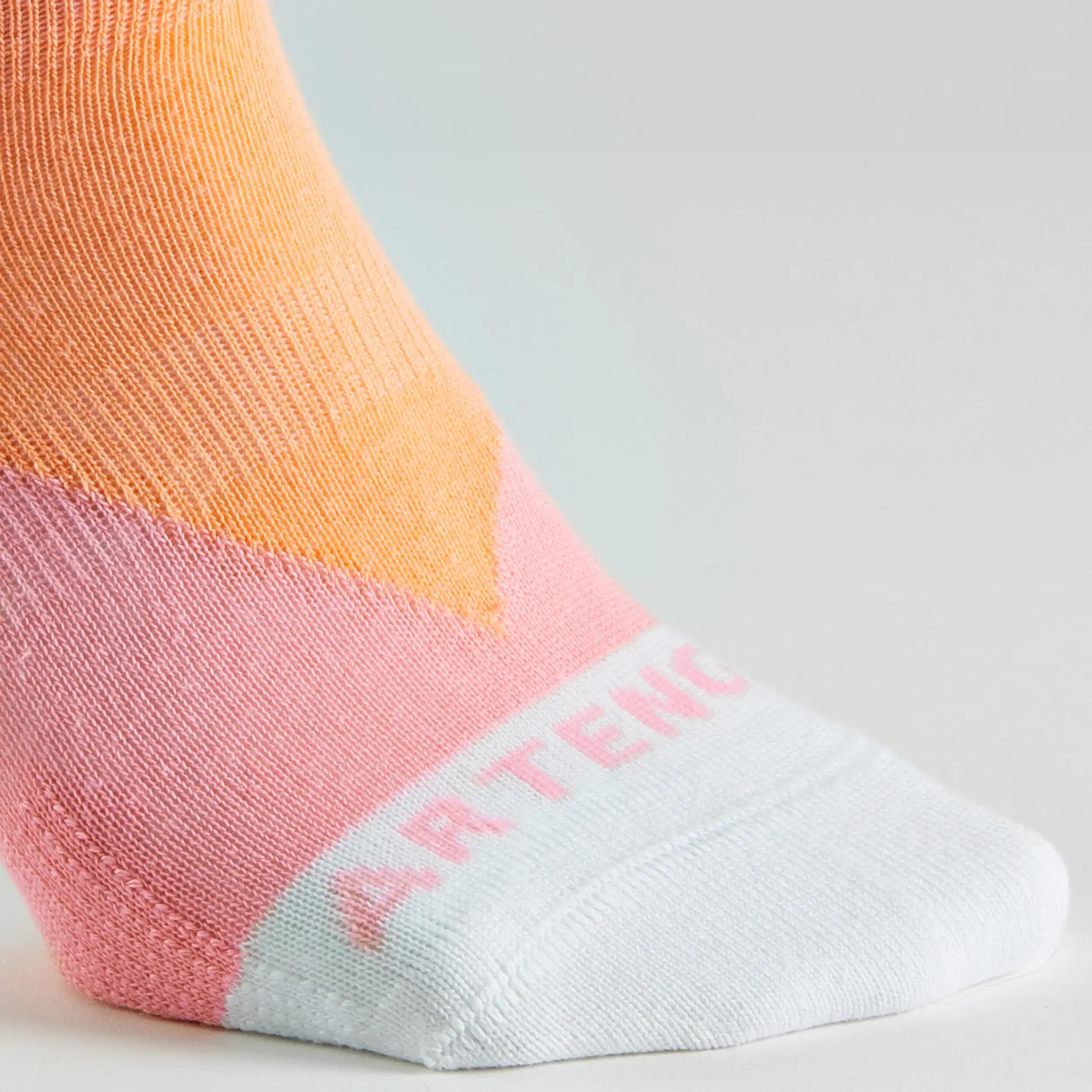 LOW SPORTS SOCKS RS 160 TRI-PACK - COLOUR BLOCK/APRICOT 6/14