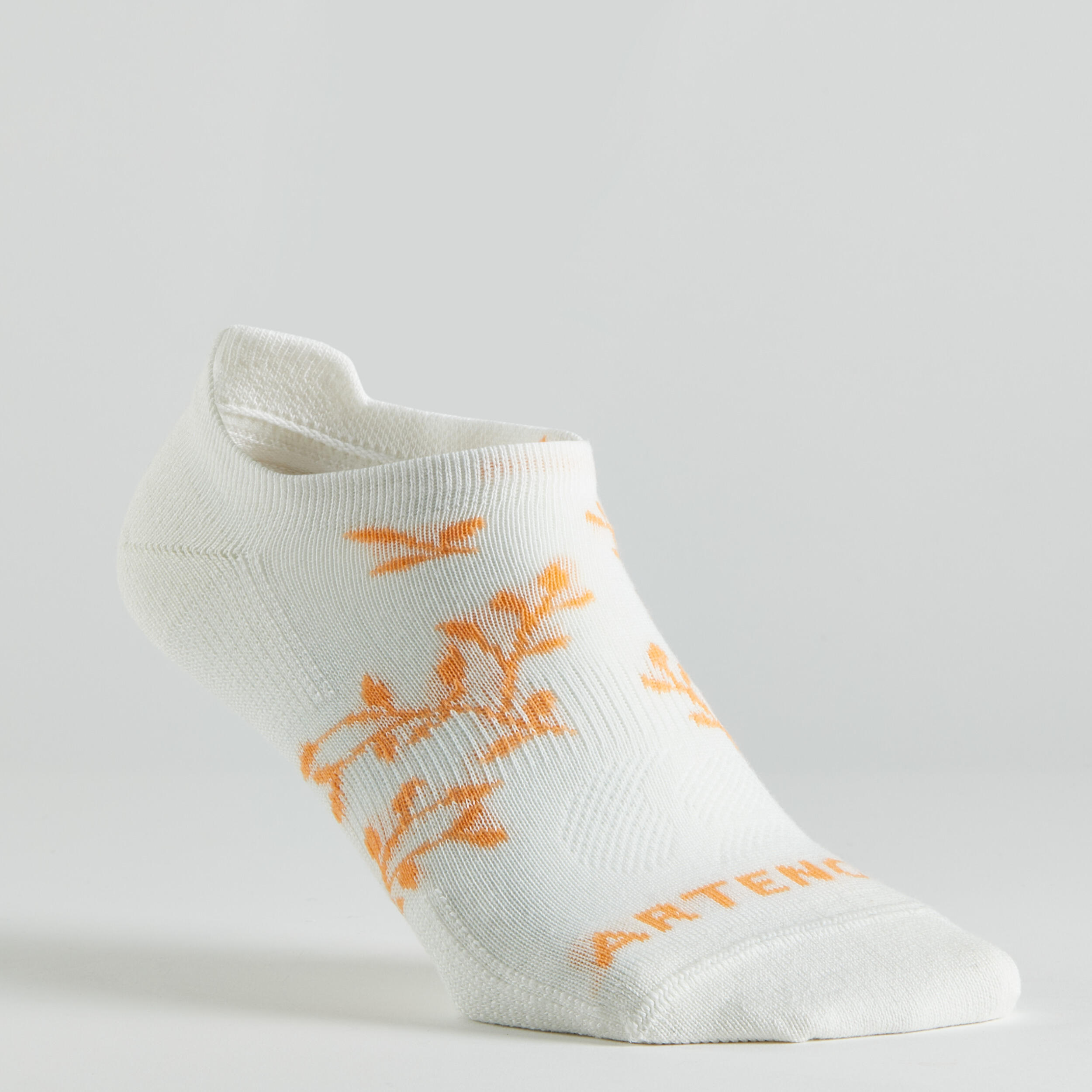 LOW SPORTS SOCKS RS 160 TRI-PACK - WHITE/ORANGE PATTERNS 3/14