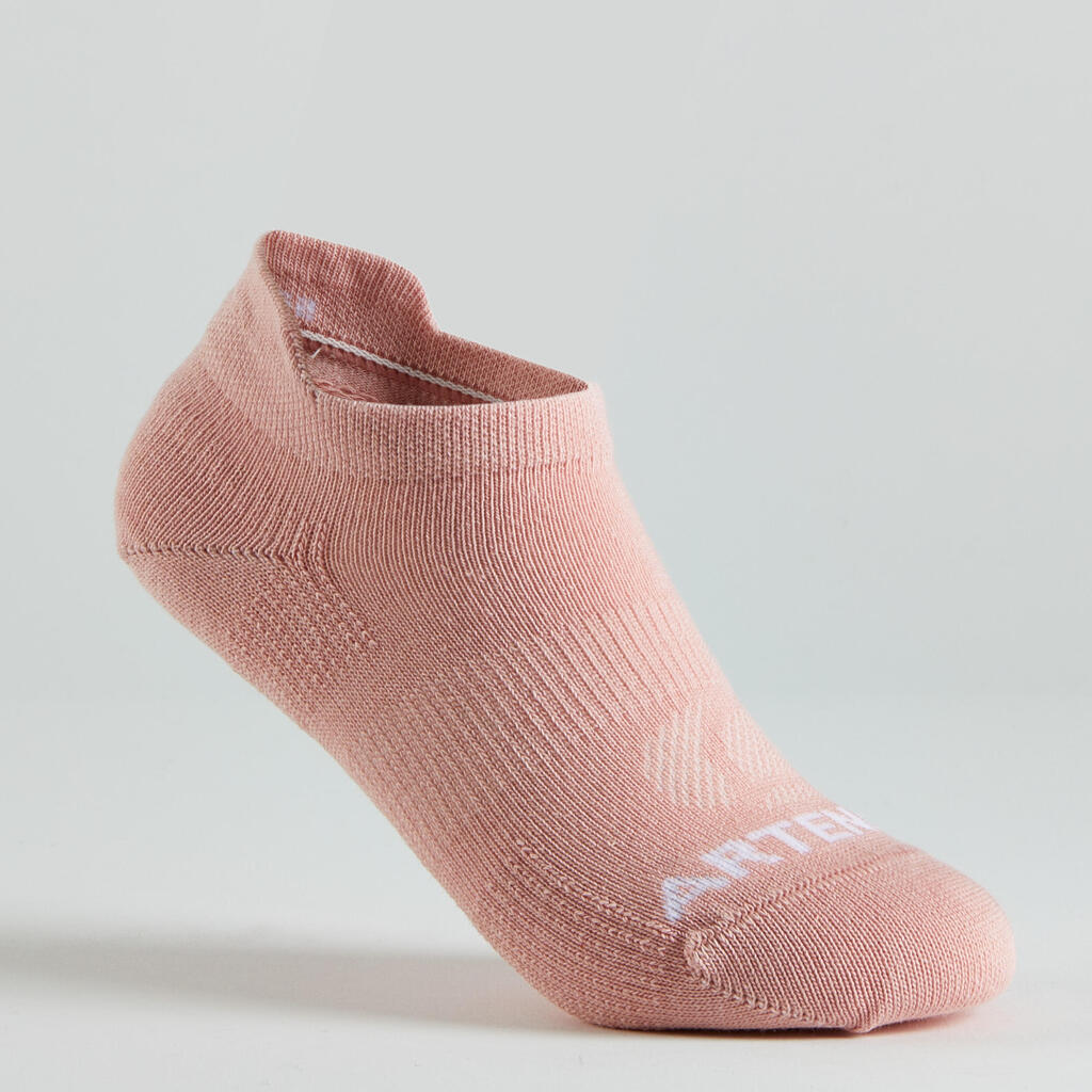 Kids' Low Tennis Socks Tri-Pack RS 160 - Pink/White/Navy