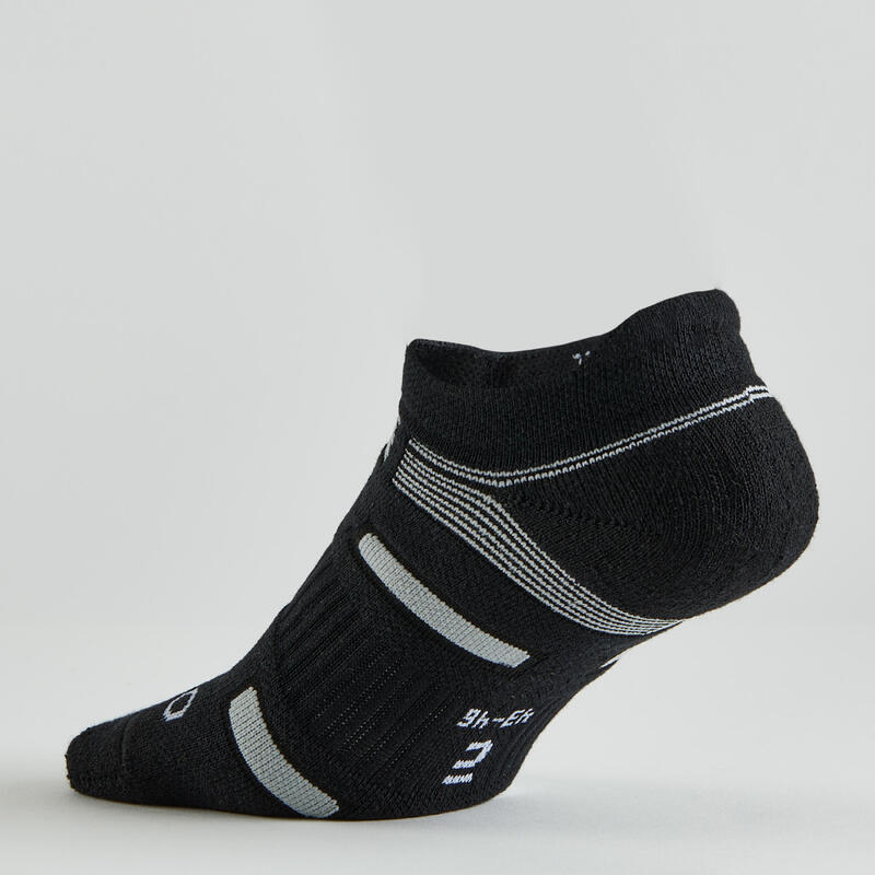 CHAUSSETTES DE SPORT BASSES ARTENGO RS 560 NOIR GRIS LOT DE 3