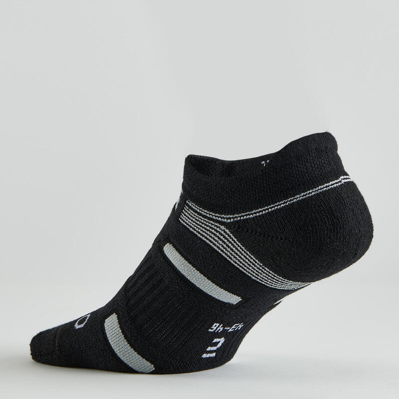 Tenis Çorabı - Kısa Konç - 3 Çift - Siyah/Gri - RS 560