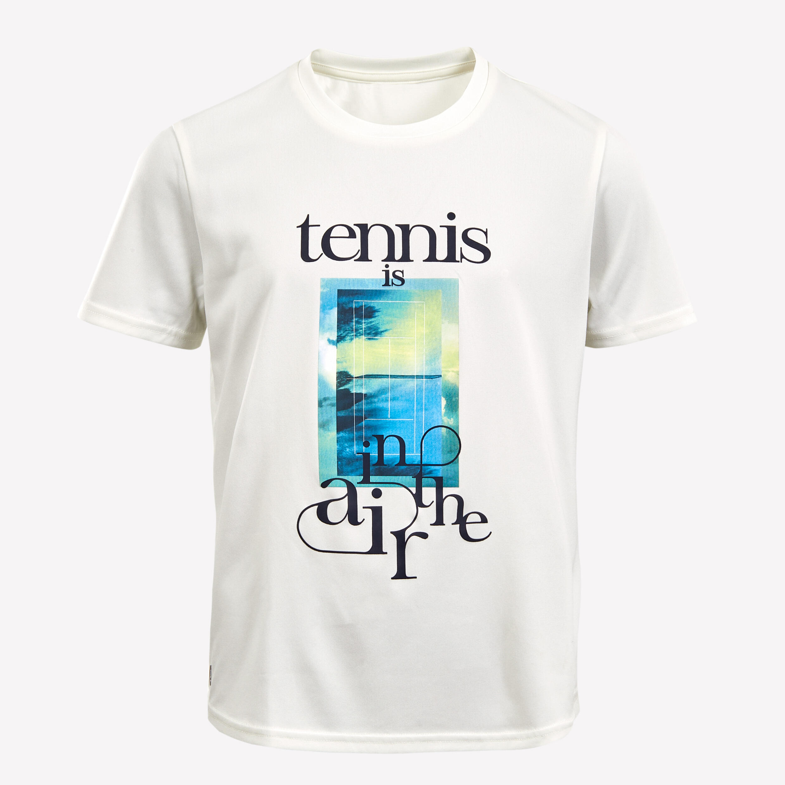 Junior tennis T-shirt - TTS Essentiel blanc cassé - Tennis is in the Air