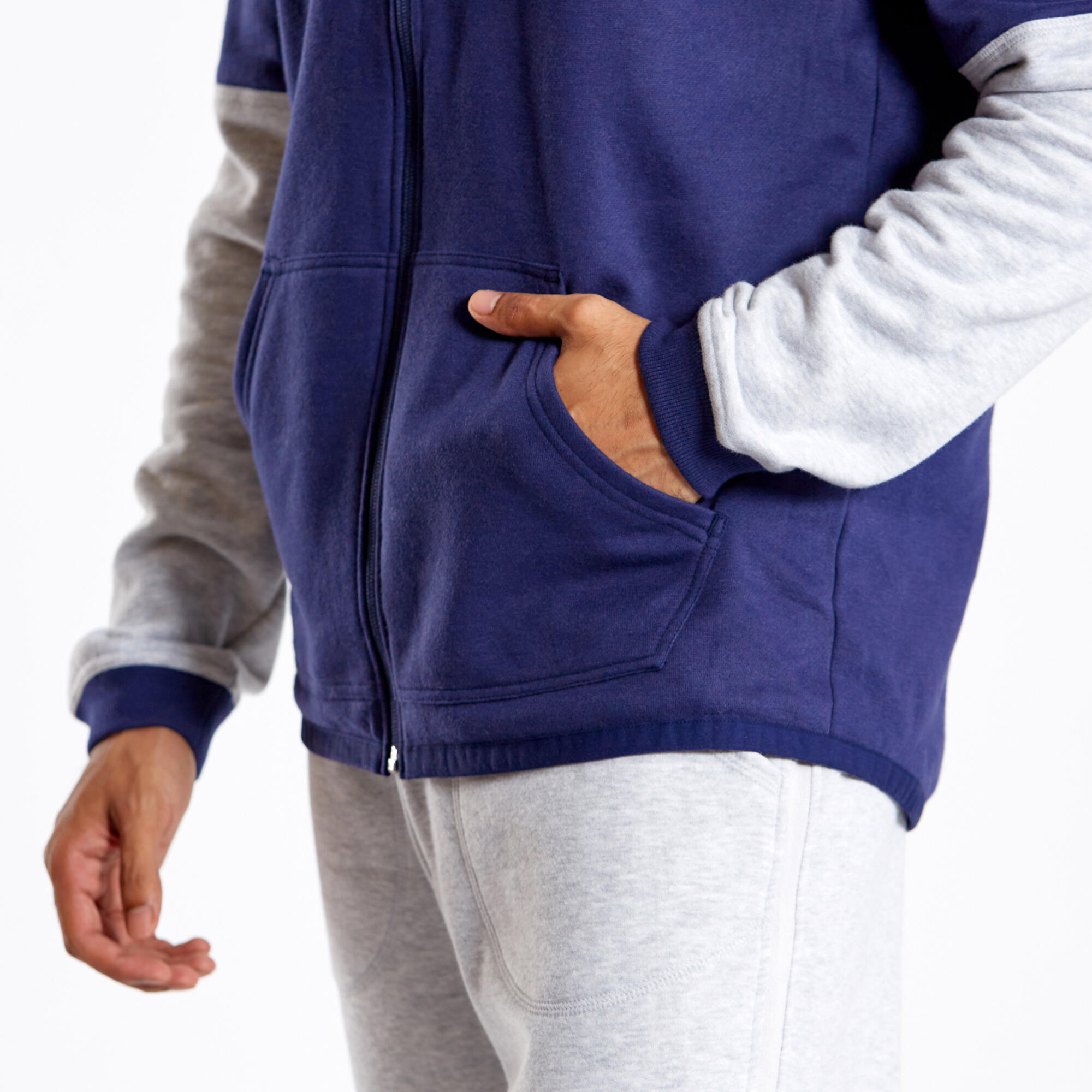 Unisex Tennis Winter Jacket TJA500 Blue and Grey