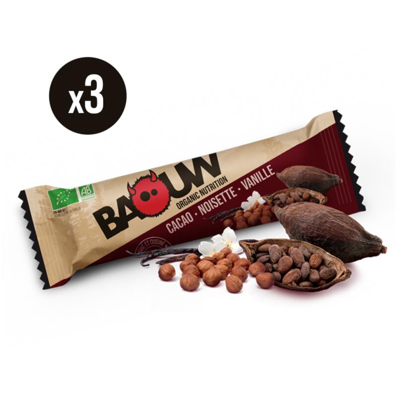 BARRES X3 BAOUW CACAO NOISETTE VANILLE