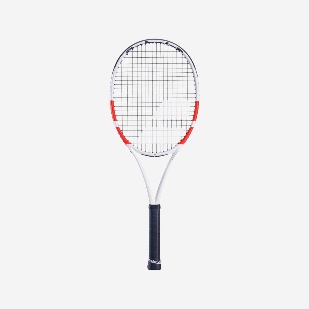 Bel in oranžen teniški lopar PURE STRIKE za odrasle