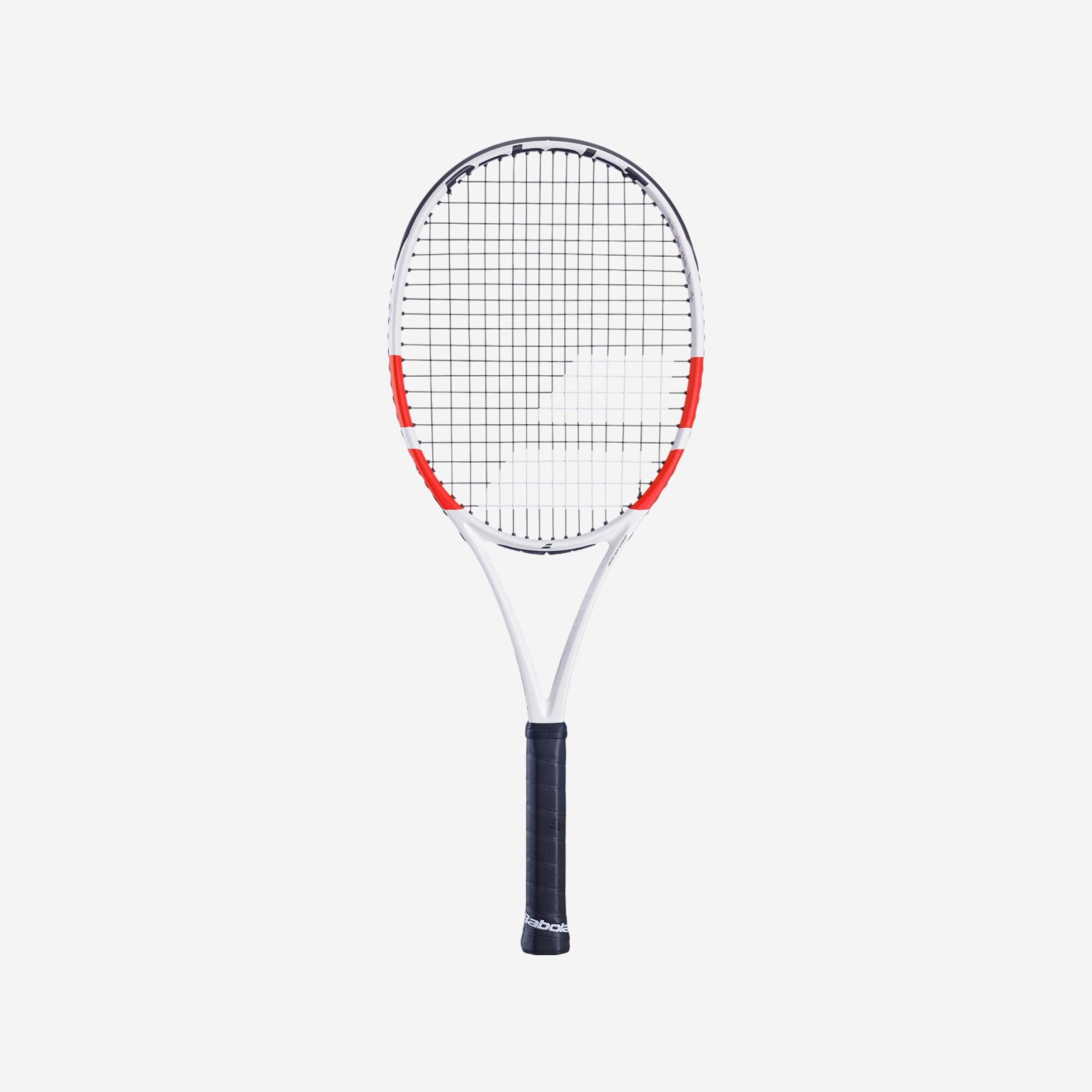 Raquete de ténis adulto- babolat pure strike 100 16x19 branco laranja 300g