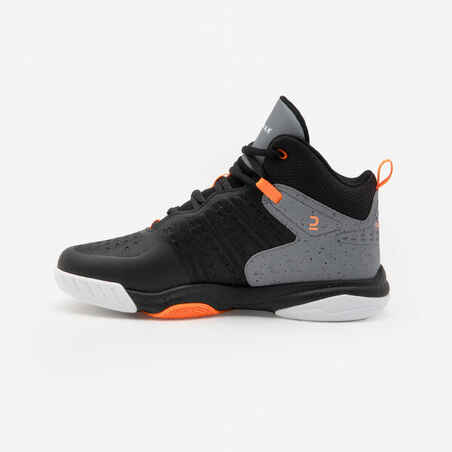 Kids' Basketball Shoes SS500 High - Black/Orange