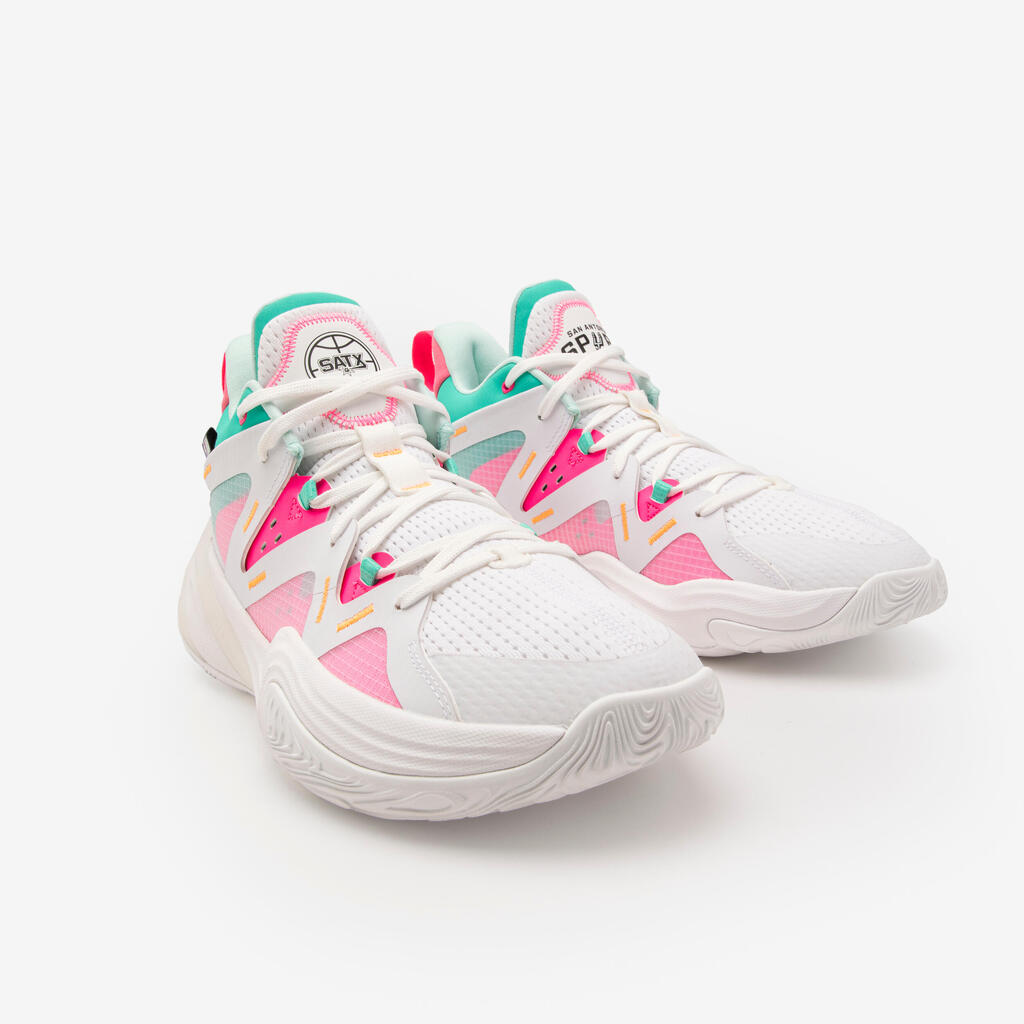 Basketbalová obuv 900 NBA MID-3 unisex biela