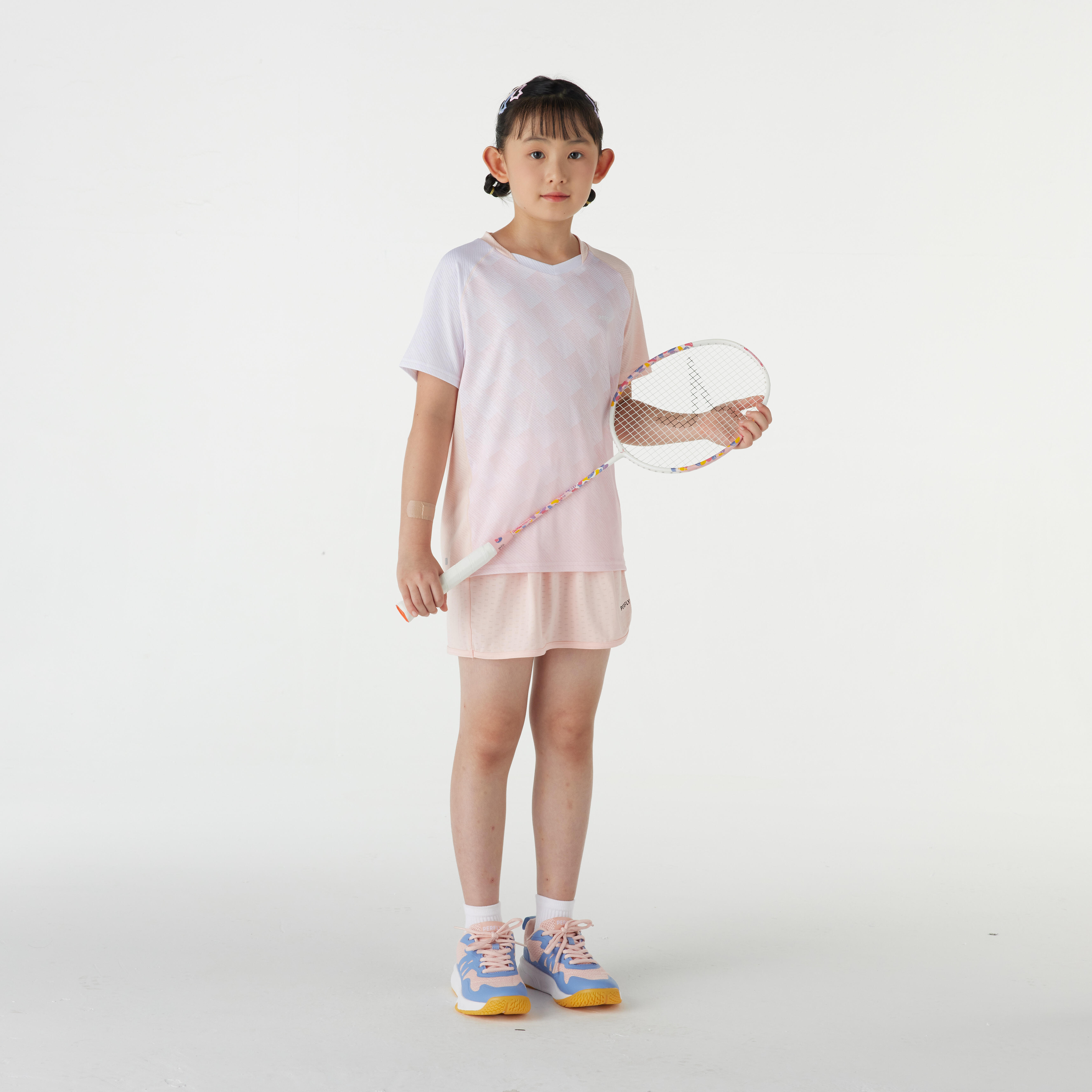 LITE Badminton T-shirt 560 Junior Pink White
