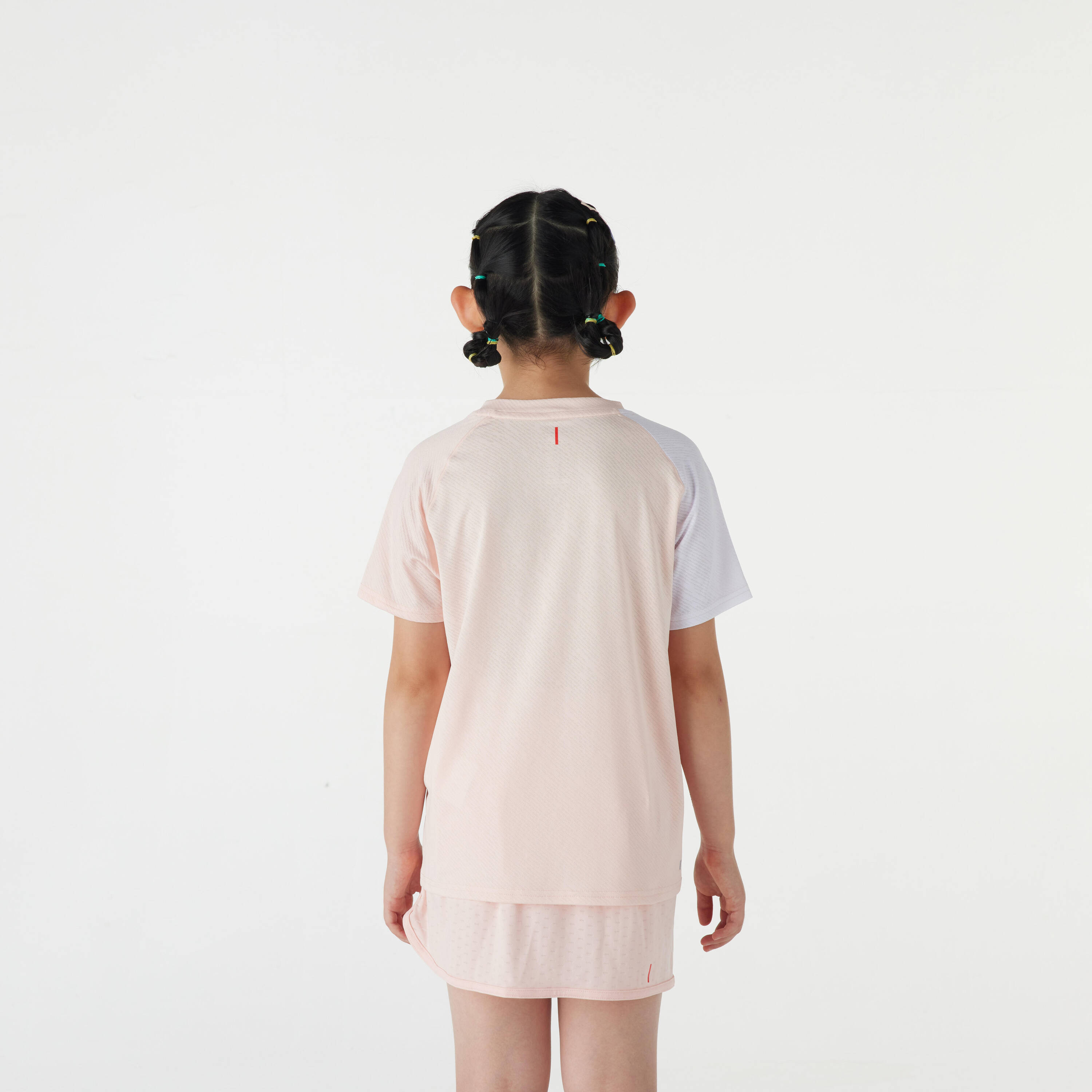 LITE Badminton T-shirt 560 Junior Pink White -  5