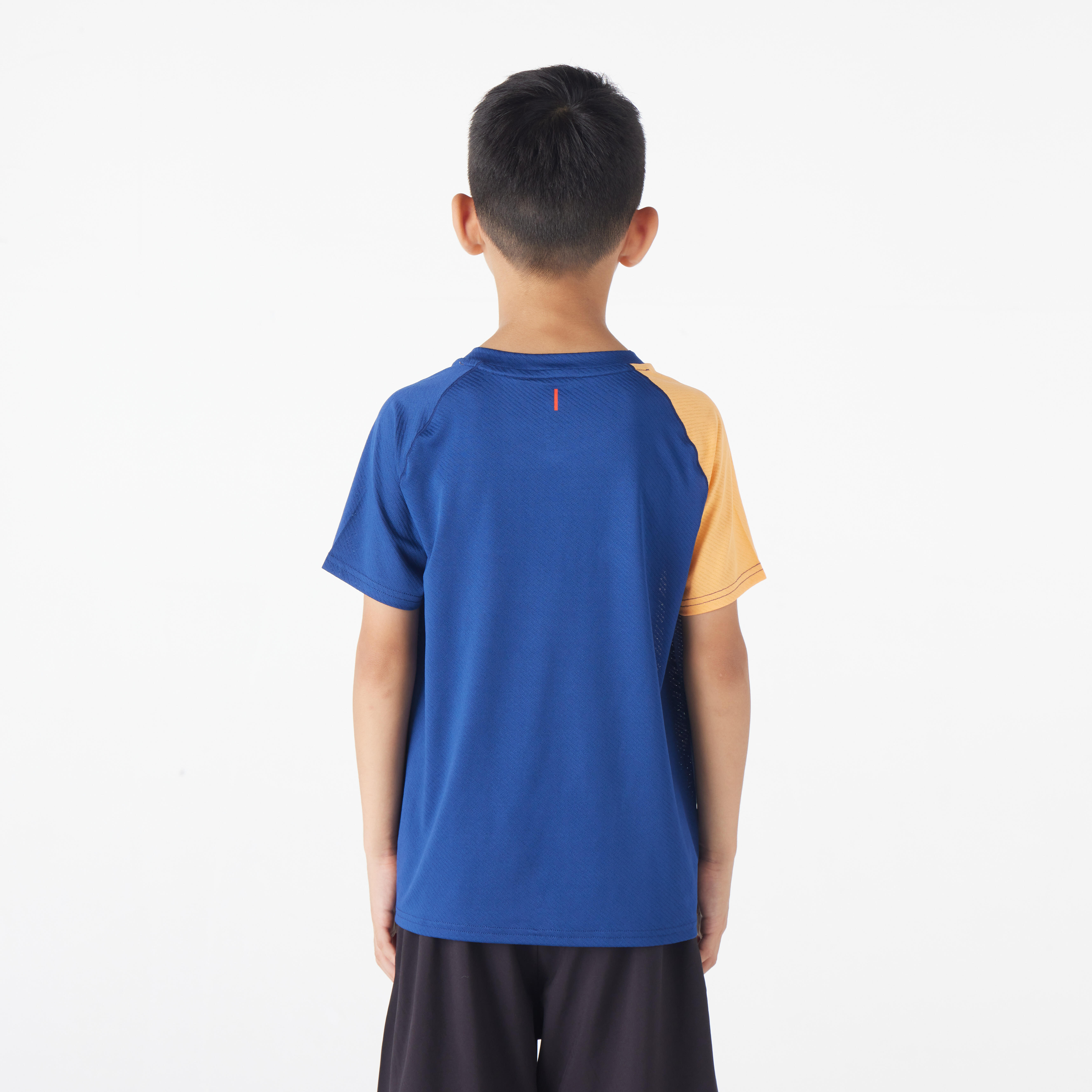 LITE Badminton T-shirt 560 Junior Navy Apricot