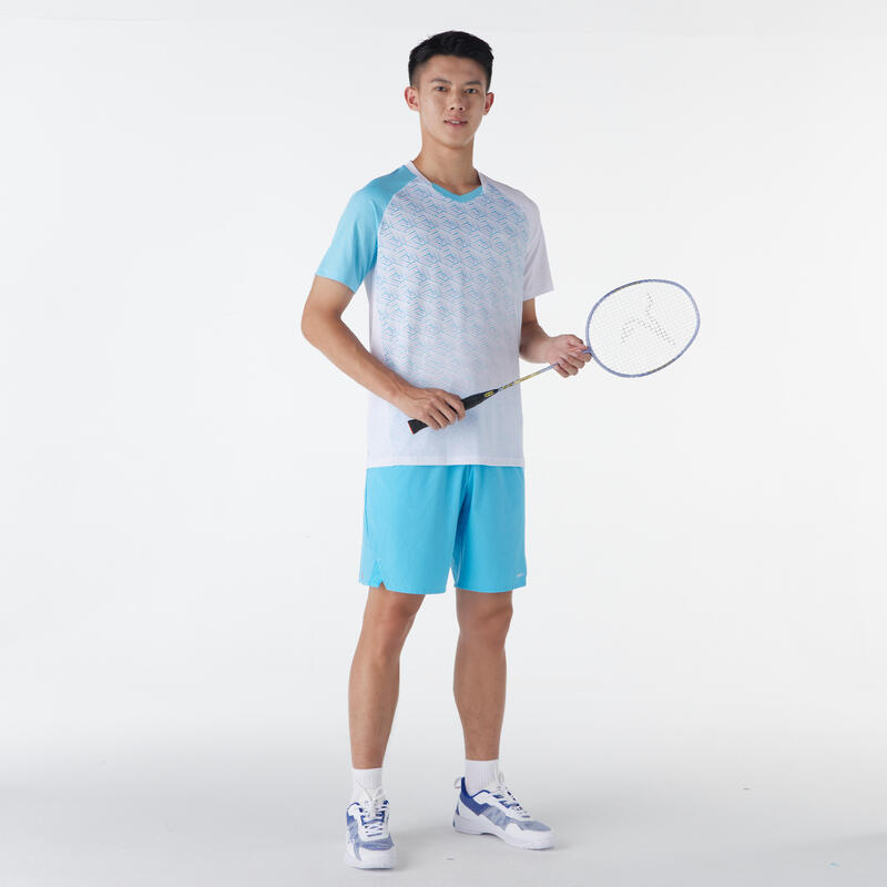 MEN BADMINTON SHORT LITE 560 AQUA