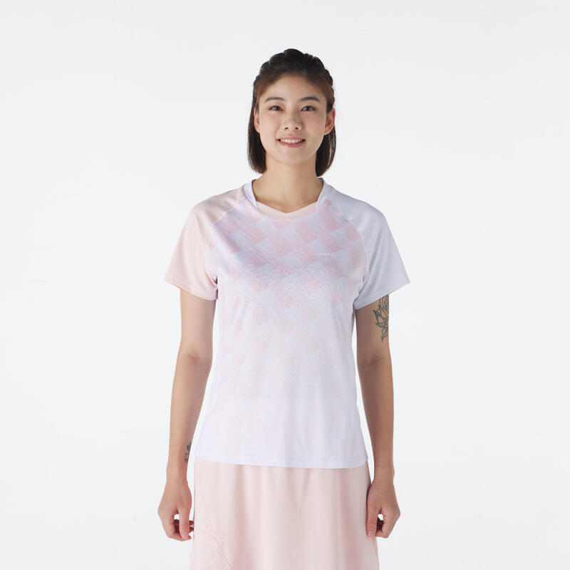 LITE Badminton T-shirt 560 Women White Pink