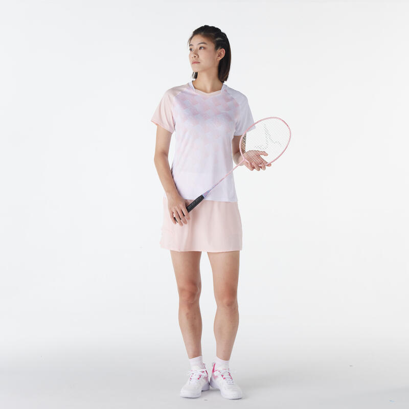 LITE Badminton T-shirt 560 Women White Pink