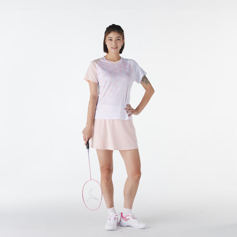 LITE Badminton T-shirt 560 Women White Pink