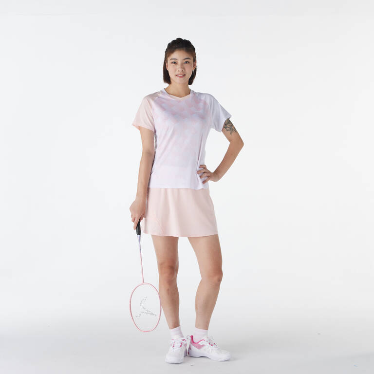 WOMEN BADMINTON SKIRT 560 PINK