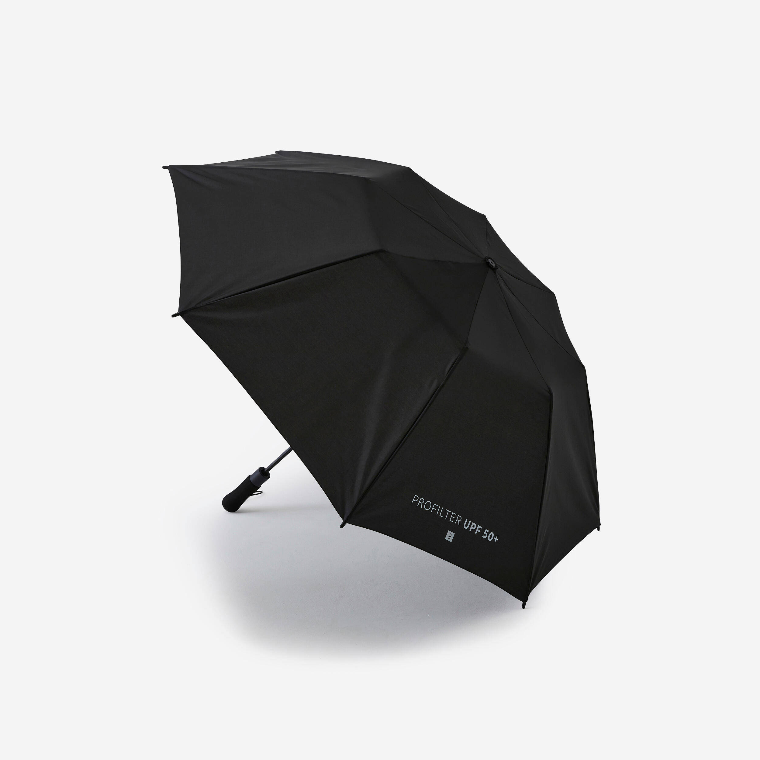 Waterproof Umbrella Small 110cm Coverage UPF50+ Sun Protection Auto Open - Black -  1