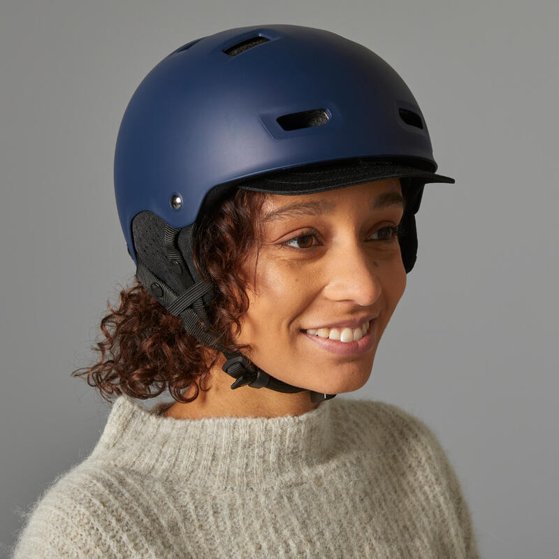 CASQUE VÉLO VILLE BOL 500 BLEU FONCE