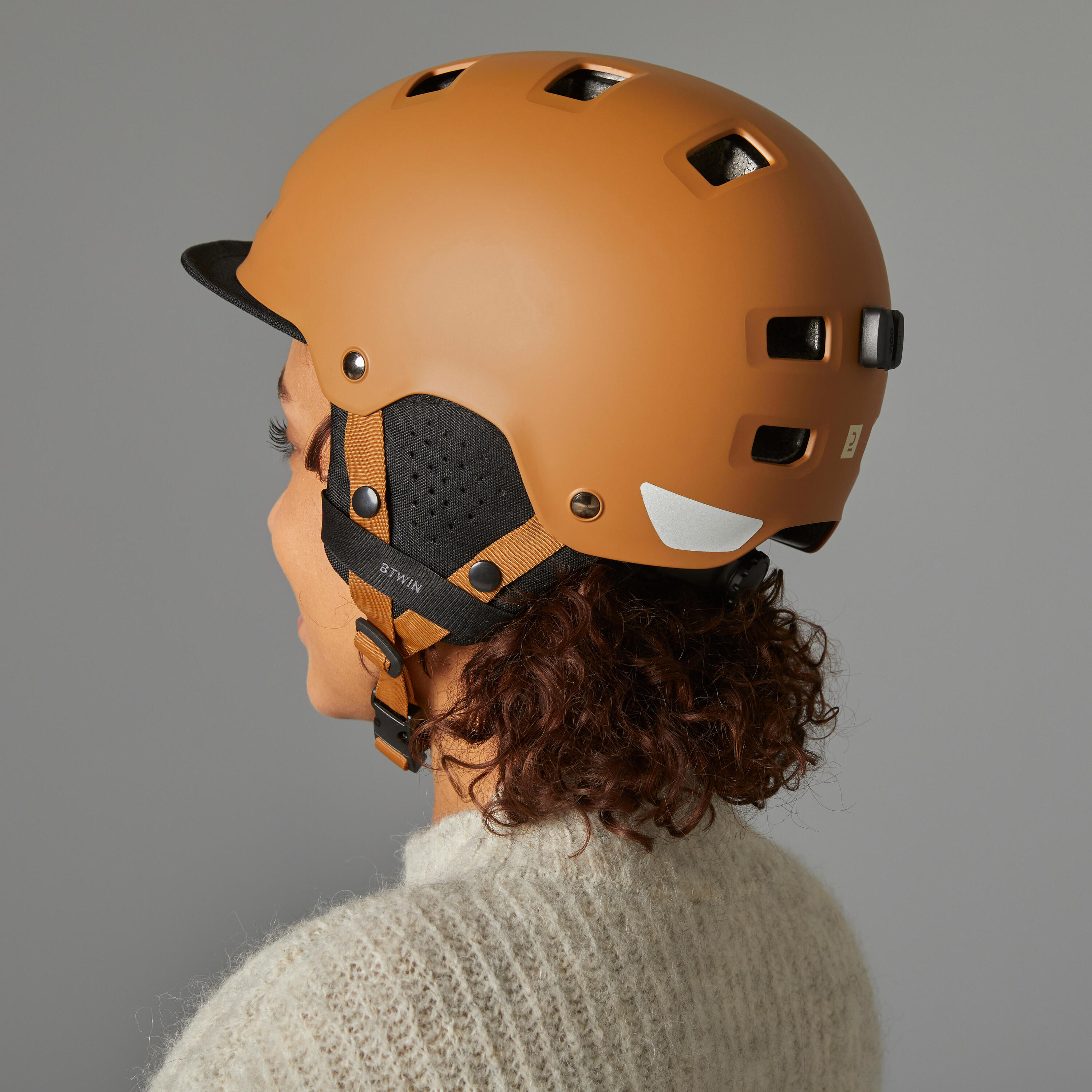 City Cycling Bowl Helmet 500 - Ochre 7/9