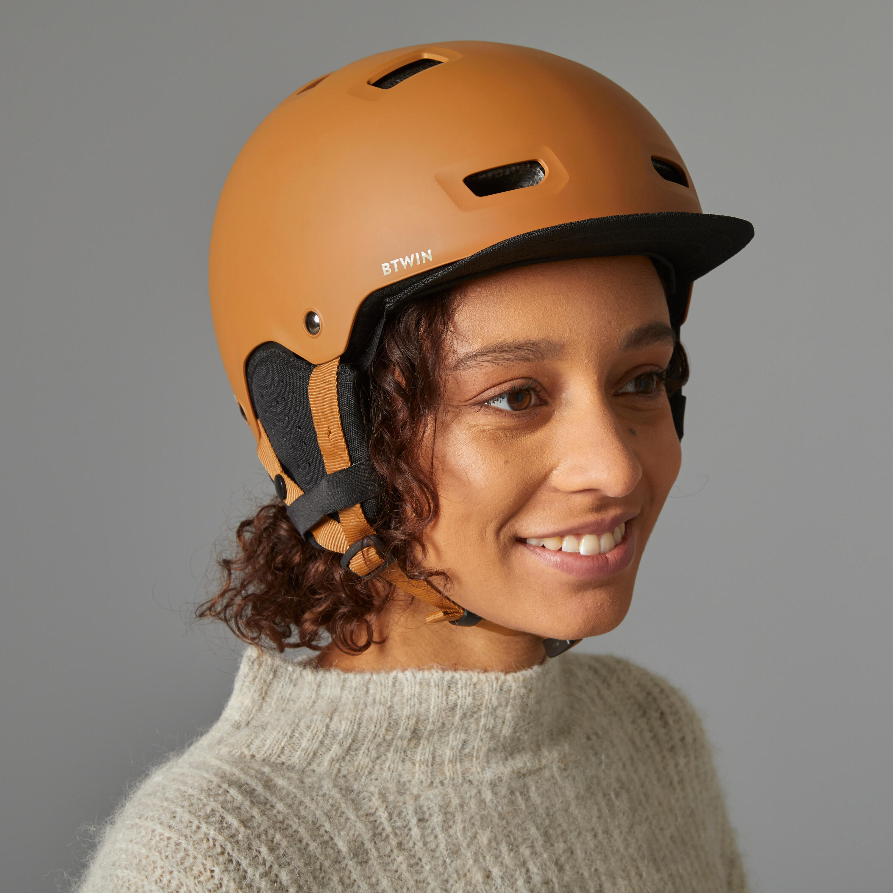 City Cycling Bowl Helmet 500 - Ochre 6/9