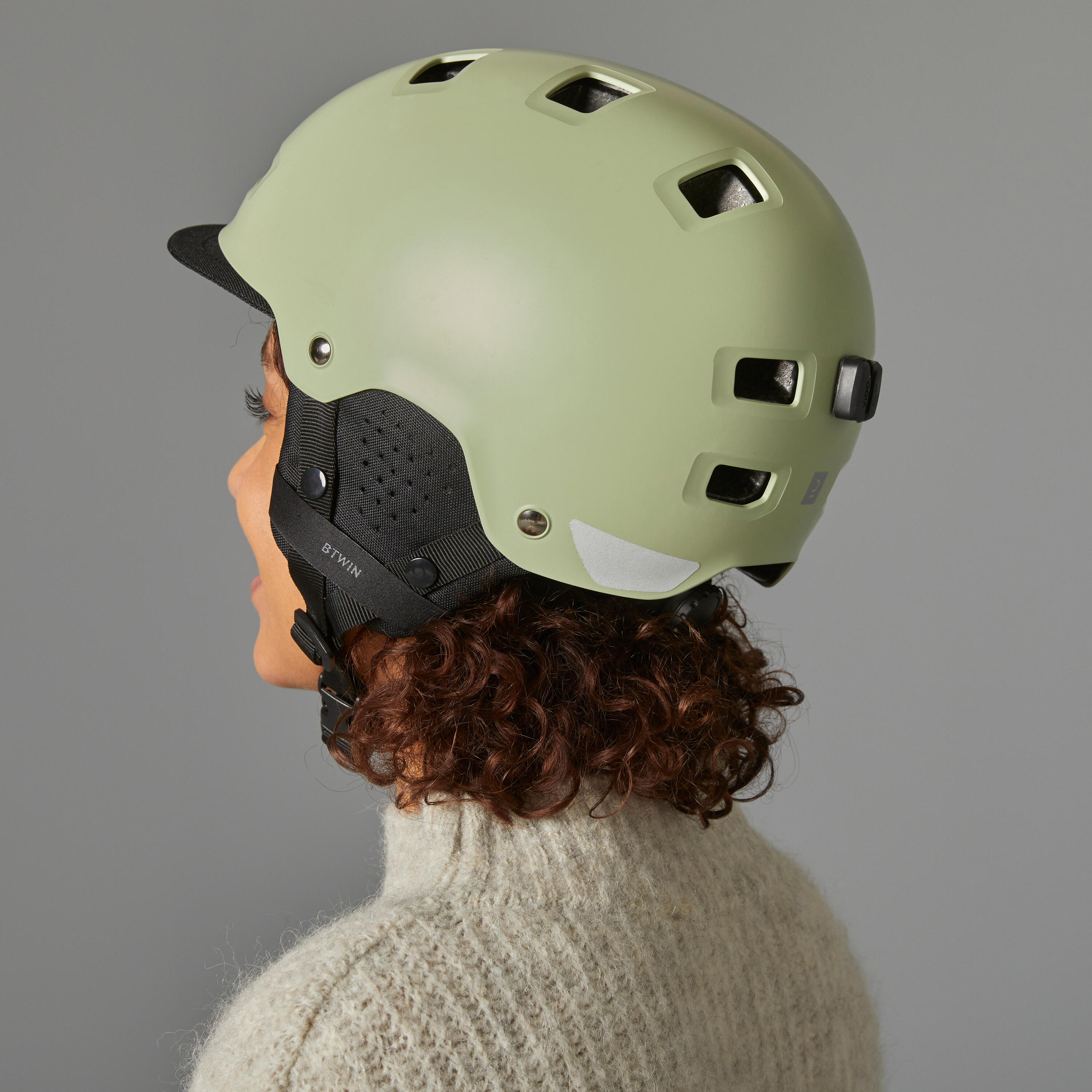 City Cycling Bowl Helmet 500 - Rosemary Green 9/12