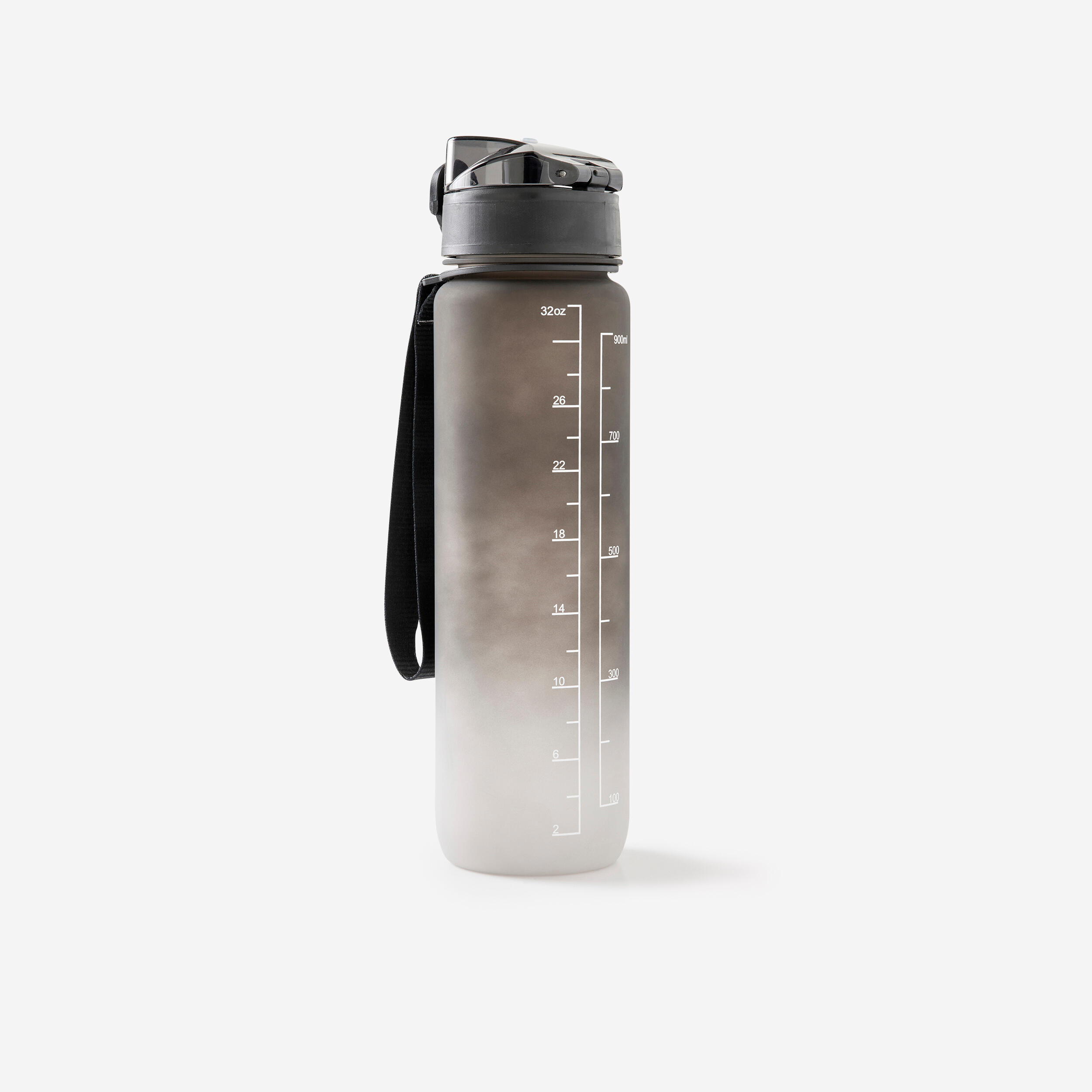 1-Litre Fitness Bottle Motivation - Black/White 2/6