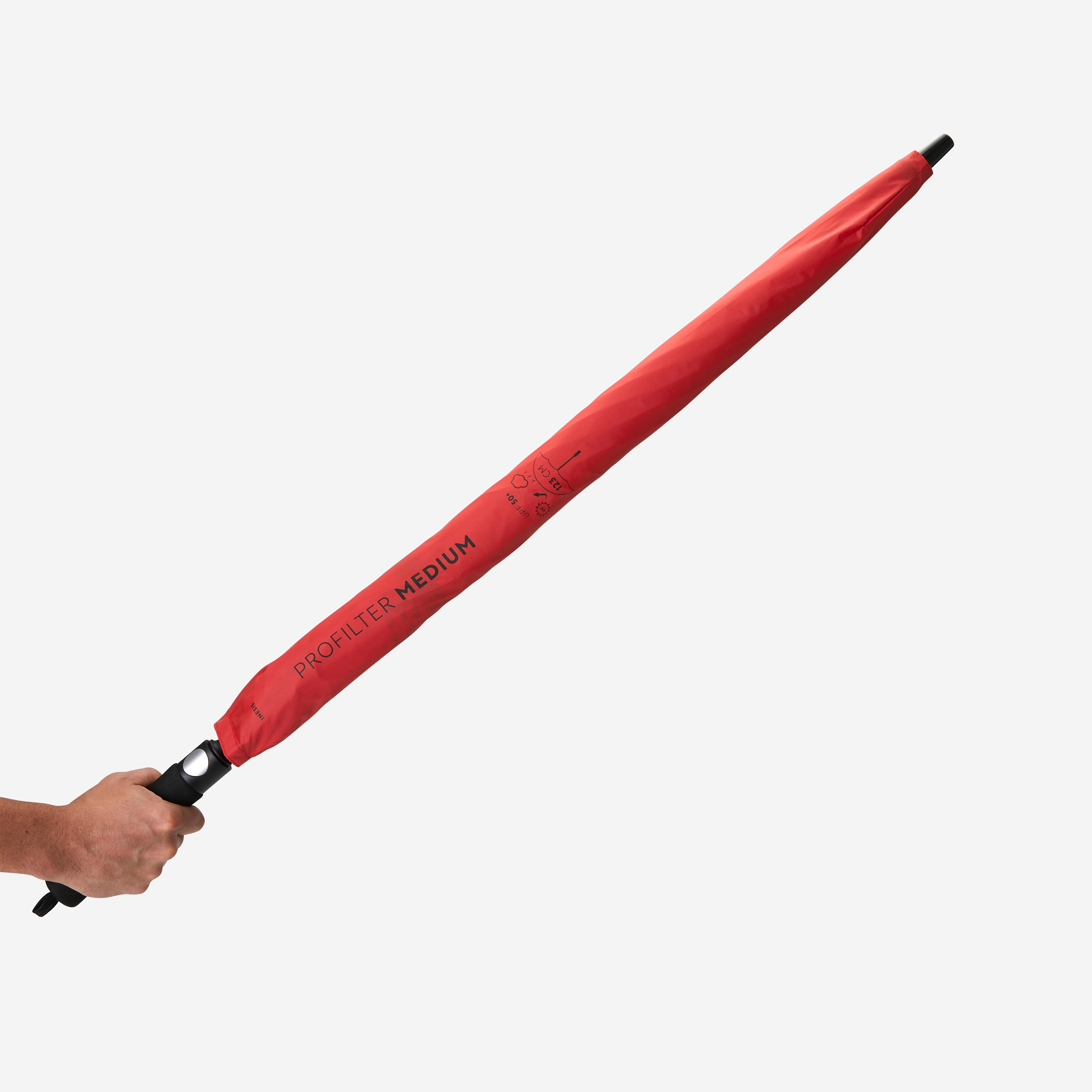 Anti-UV UPF 50+ golf umbrella medium size, Profilter red