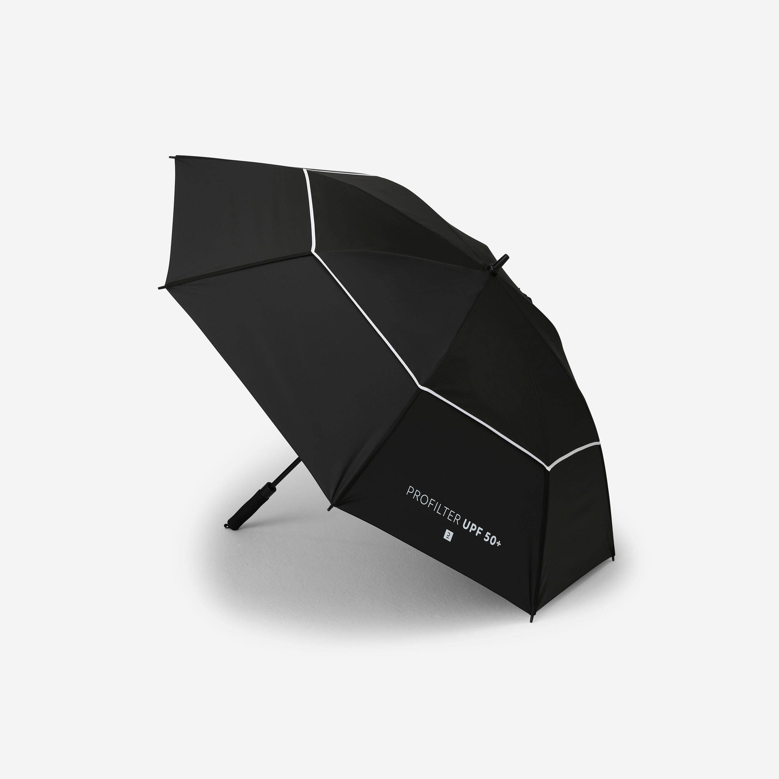 Waterproof Umbrella Large 145cm Coverage UV Protection Auto Open - Black -  1